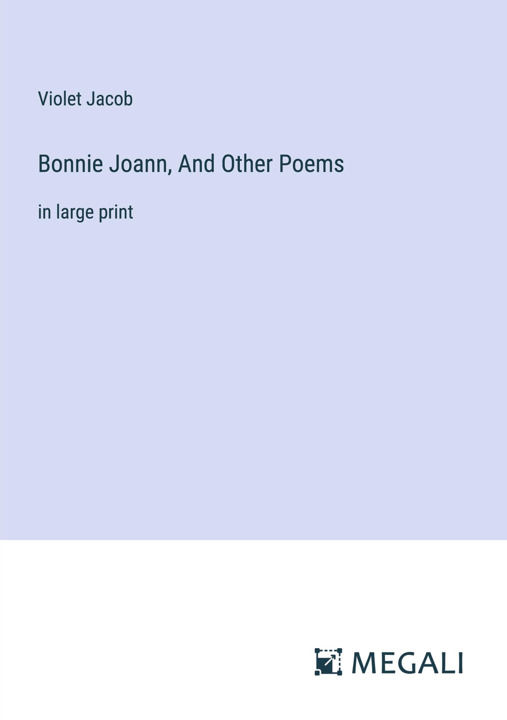Vorderes Coverbild Bonnie Joann, And Other Poems