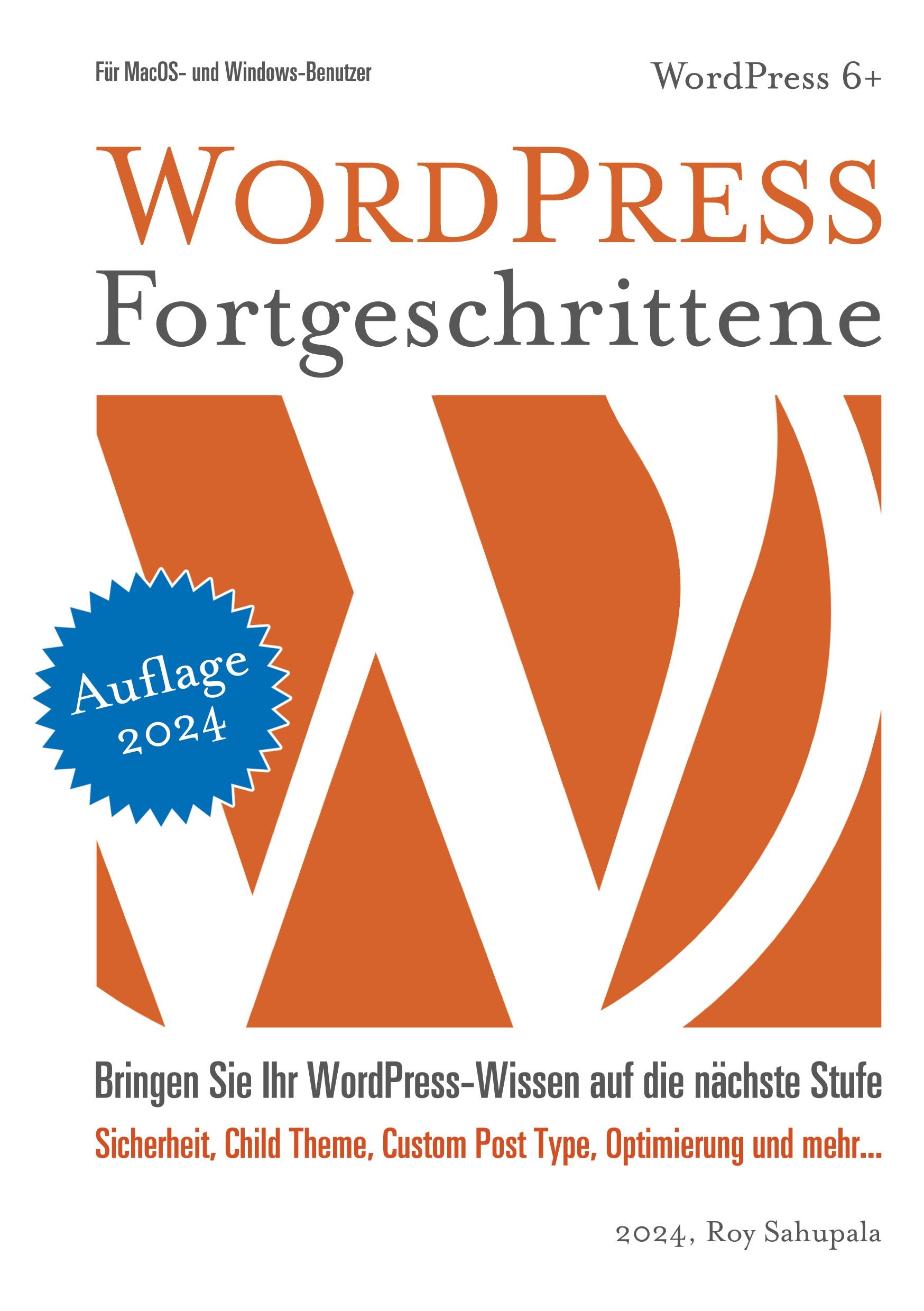 Vorderes Coverbild WORDPRESS FORTGESCHRITTENE