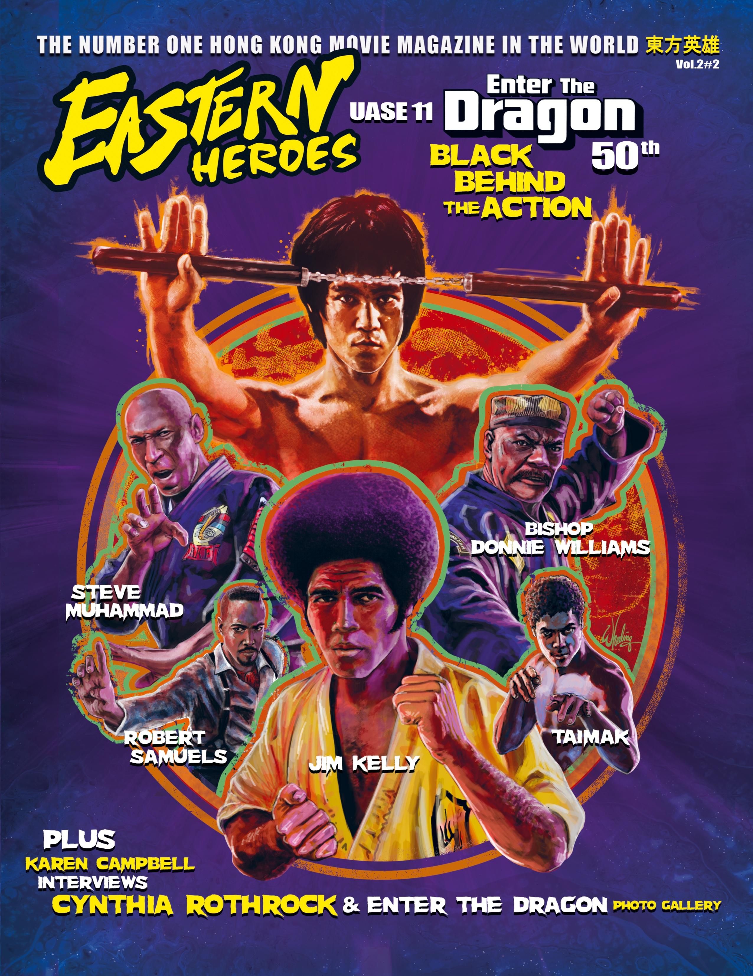 Vorderes Coverbild EASTERN HEROES BRUCE LEE 50TH ANNIVERSARY BLACK BEHIND THE ACTION