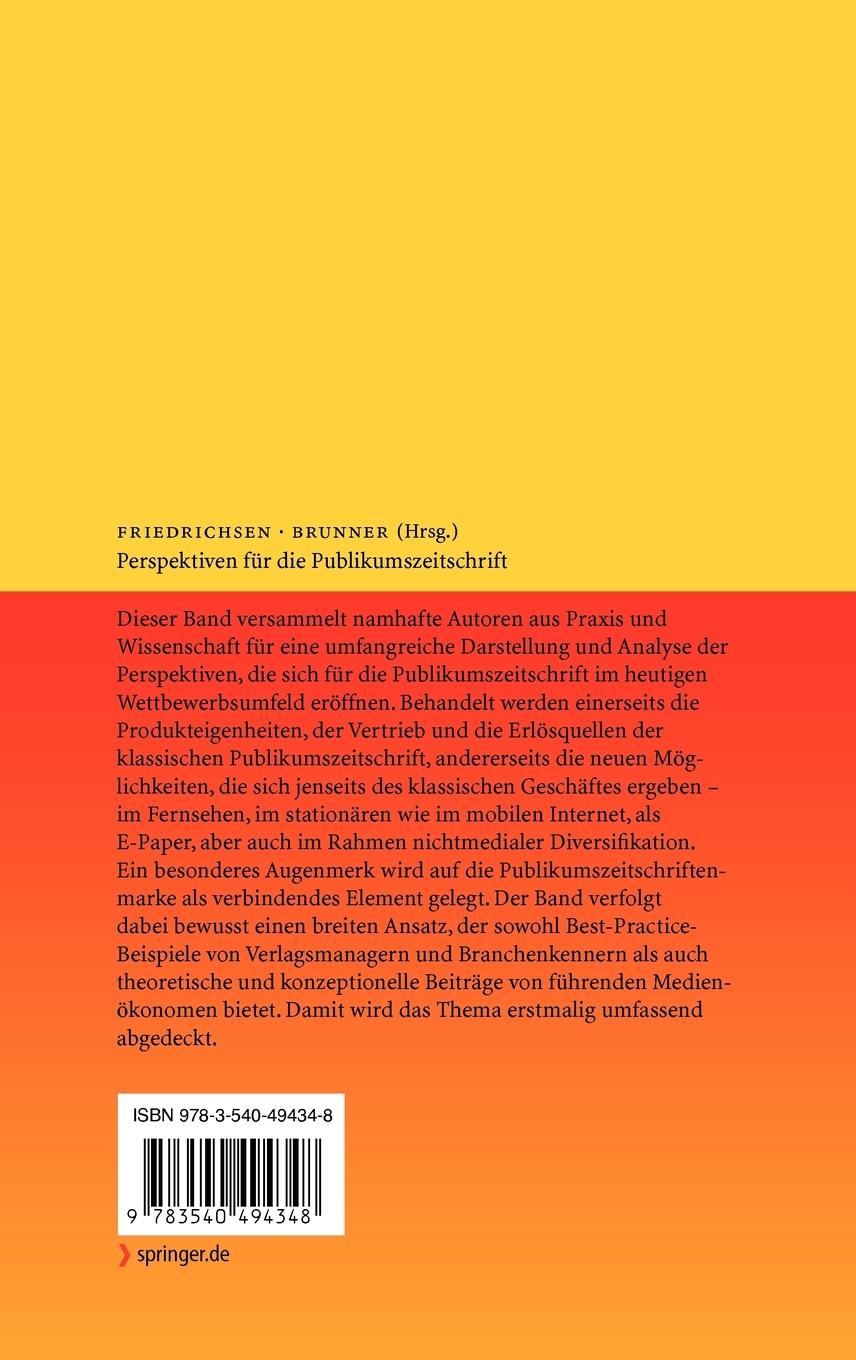 Rückseitencover Perspektiven für die Publikumszeitschrift