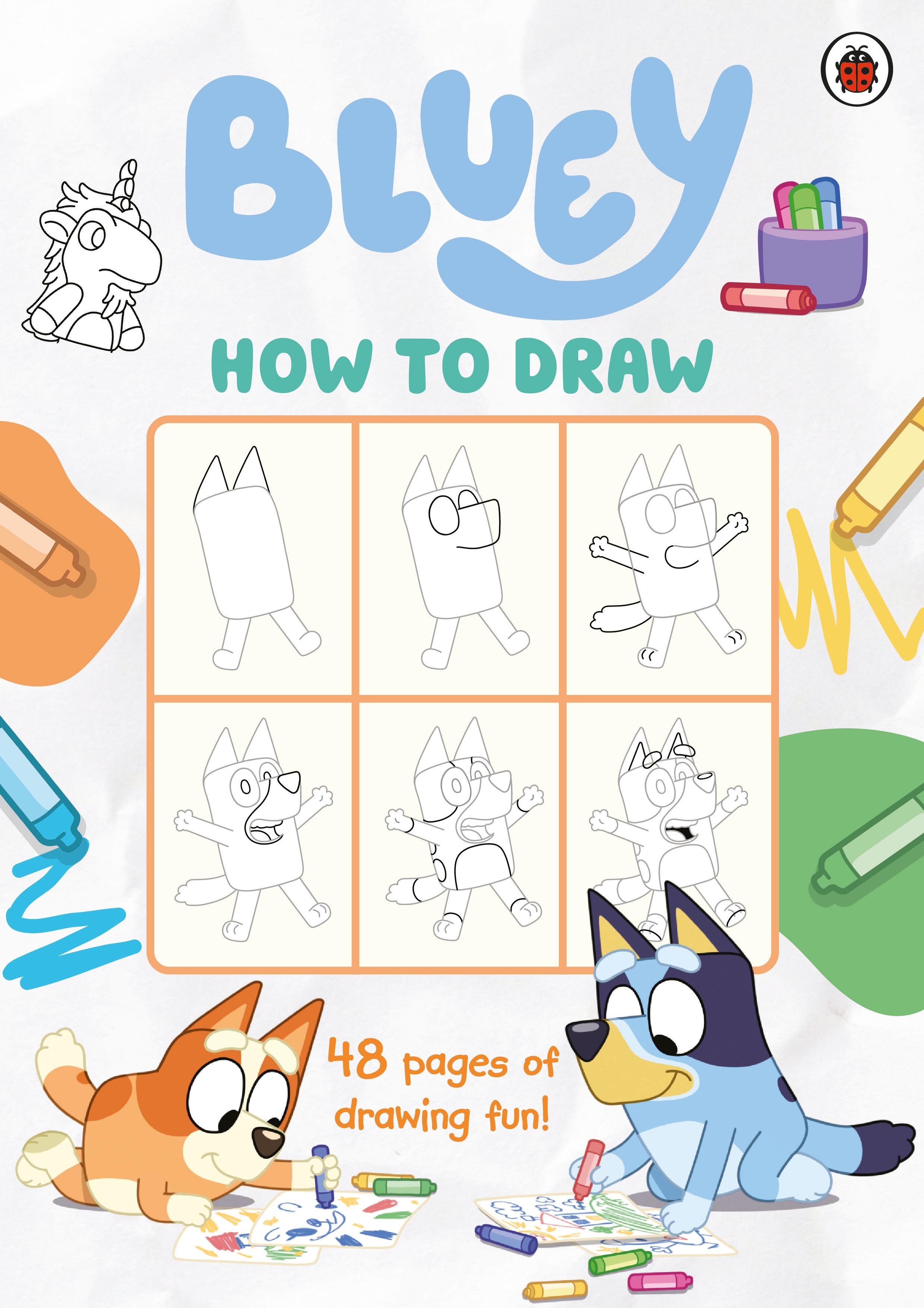 Vorderes Coverbild Bluey: How to Draw