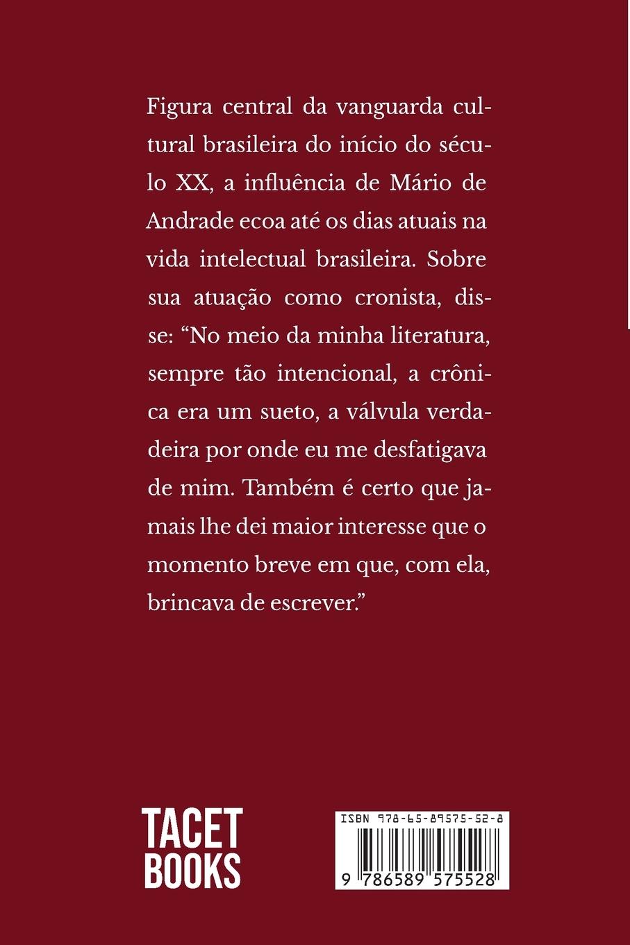 Rückseitencover 10 melhores crônicas - Mário de Andrade