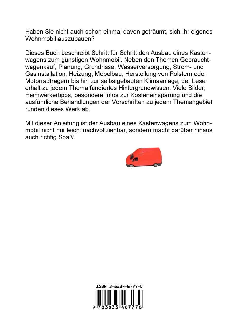 Rückseitencover Vom Kastenwagen zum Wohnmobil