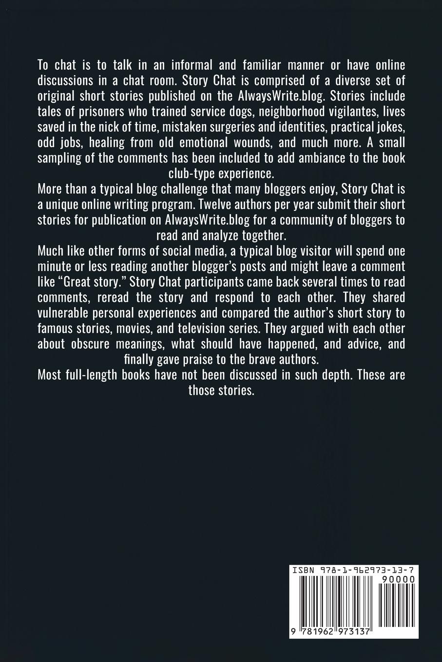 Rückseitencover Story Chat Online Literary Conversations