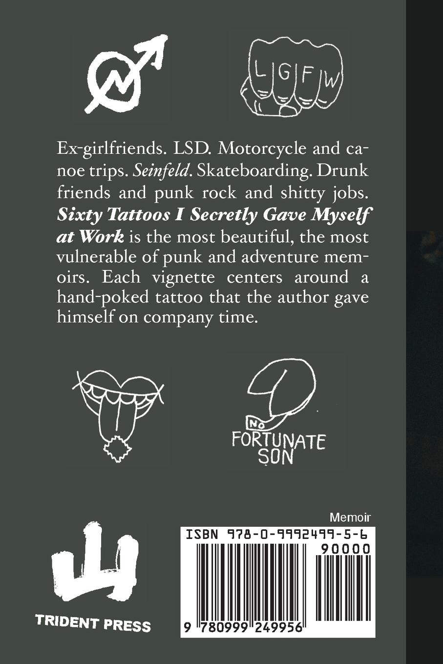 Rückseitencover Sixty Tattoos I Secretly Gave Myself at Work