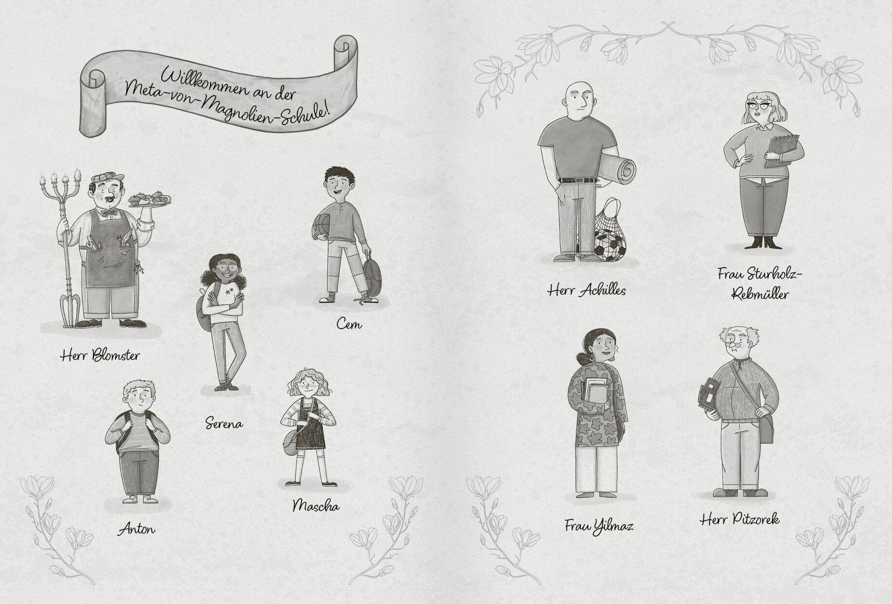 Beispielinhalt (Bild) Der fabelhafte Herr Blomster - Eine Schulübernachtung mit Überraschungen