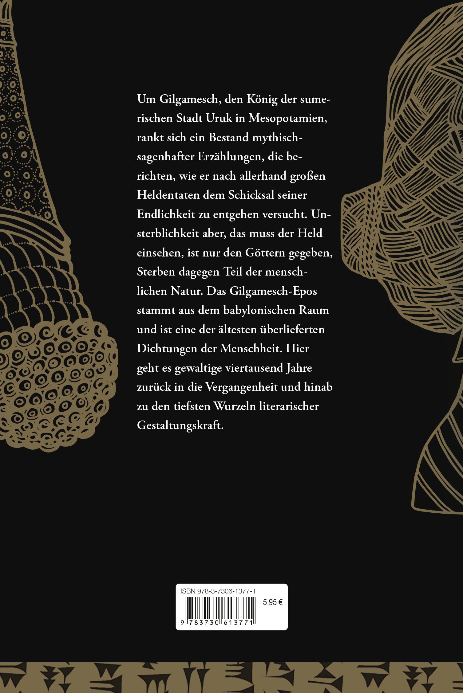 Beispielinhalt (Bild) Das Gilgamesch-Epos. Eine der ältesten schriftlich fixierten Dichtungen der Welt