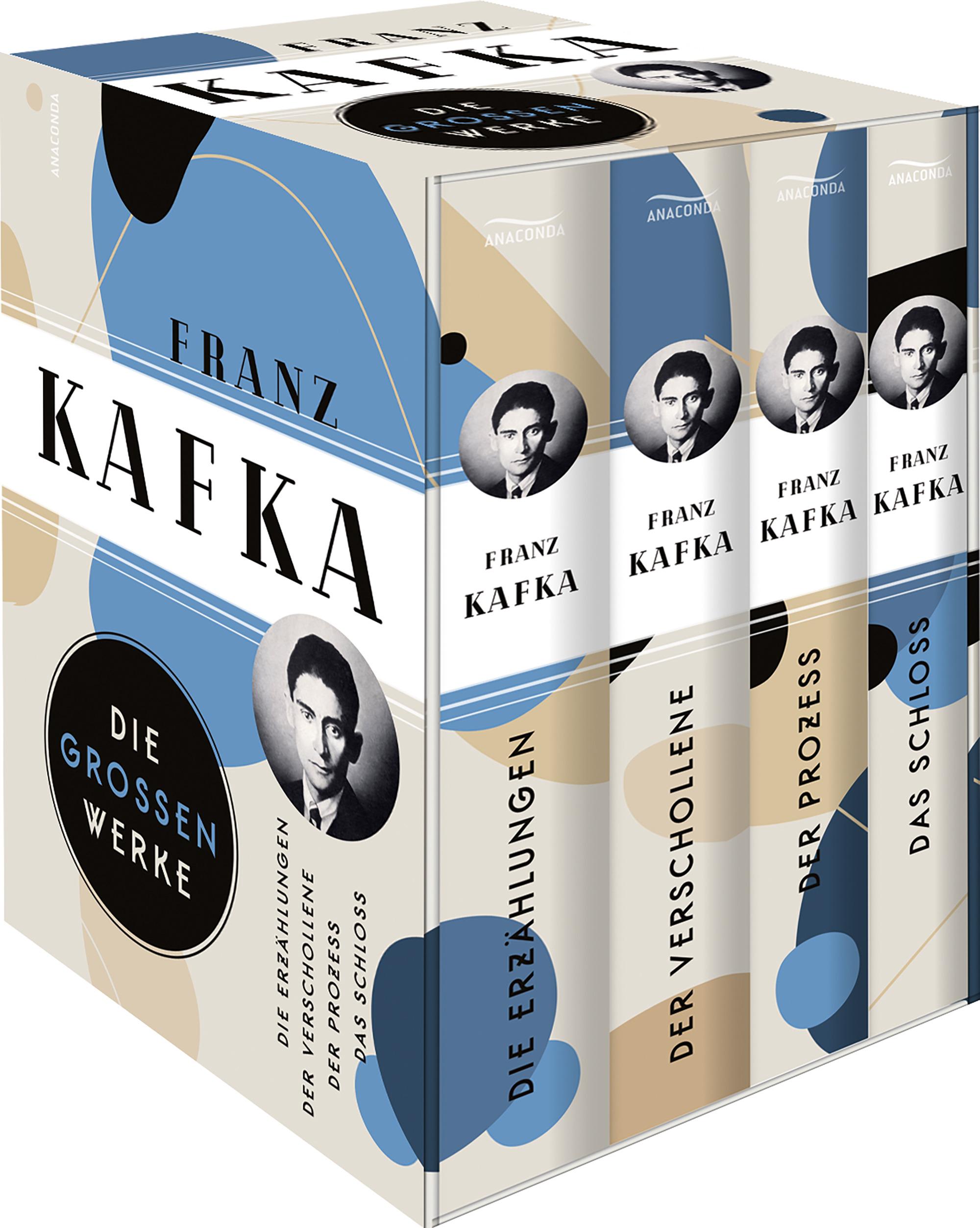 Vorderes Coverbild Franz Kafka, Die großen Werke (Die Erzählungen - Der Verschollene - Der Prozess - Das Schloss) (4 Bände im Schuber)
