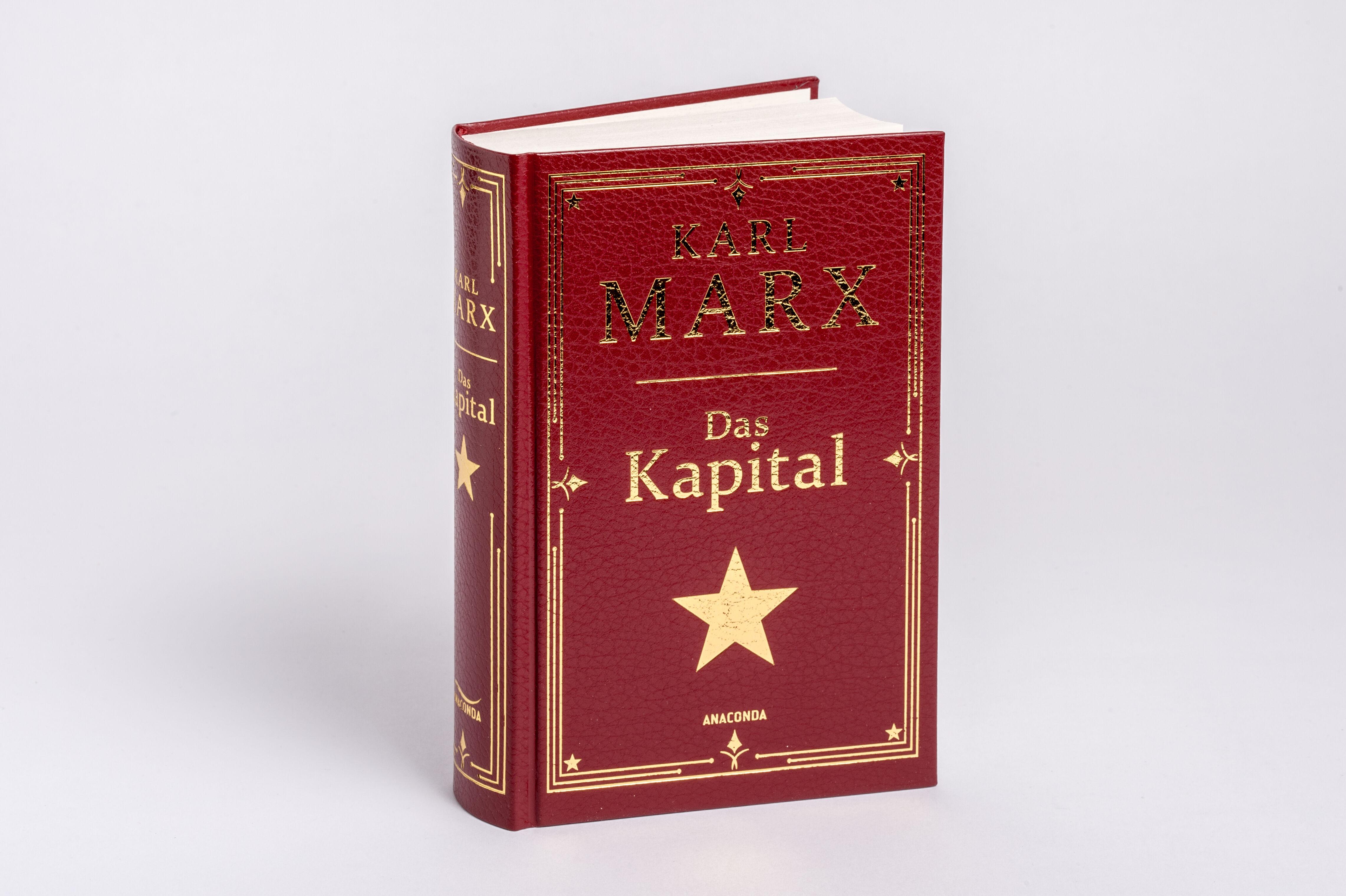 Beispielinhalt (Bild) Das Kapital. Gebunden in Cabra-Leder, mit Goldprägung