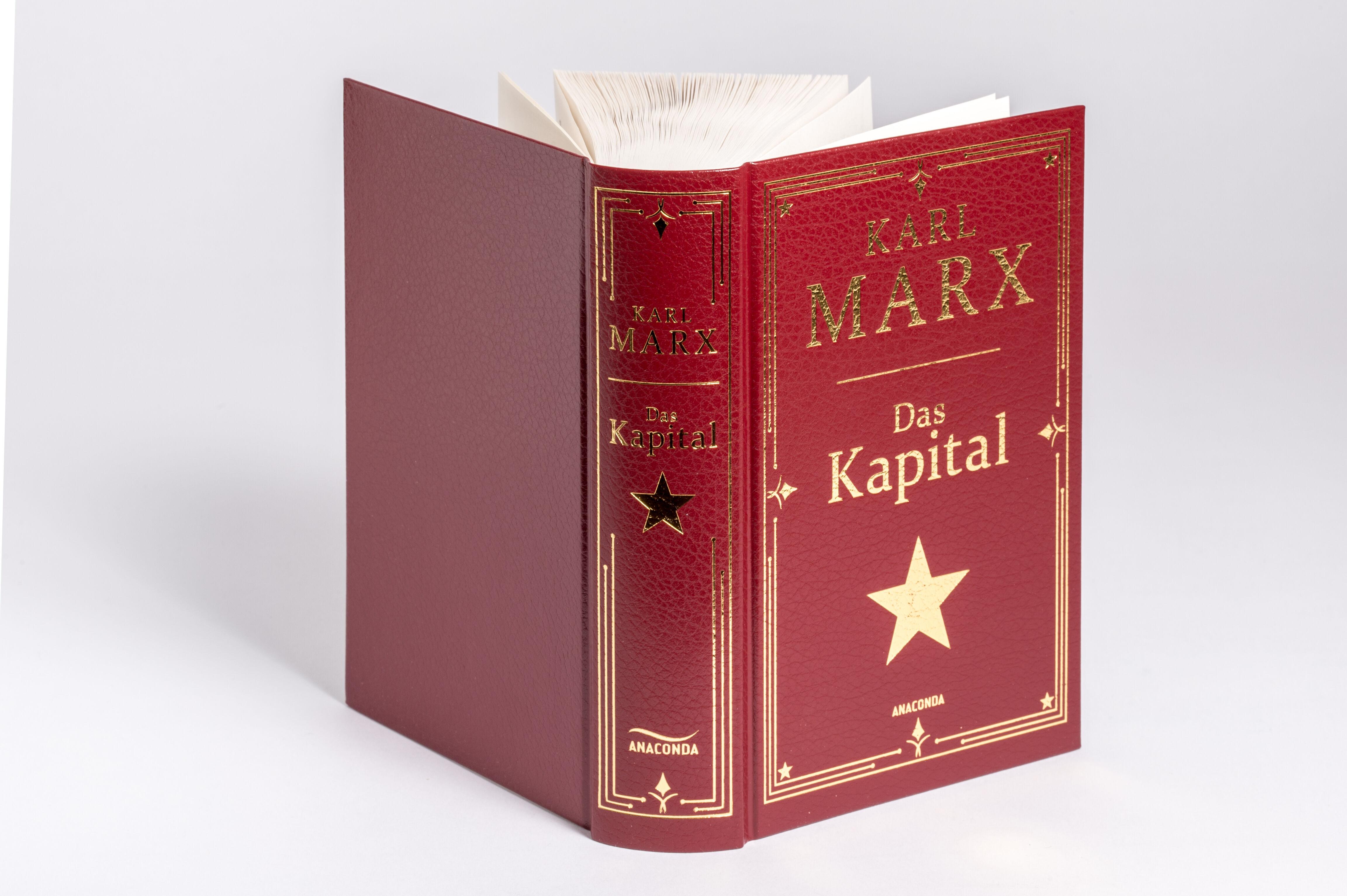 Beispielinhalt (Bild) Das Kapital. Gebunden in Cabra-Leder, mit Goldprägung