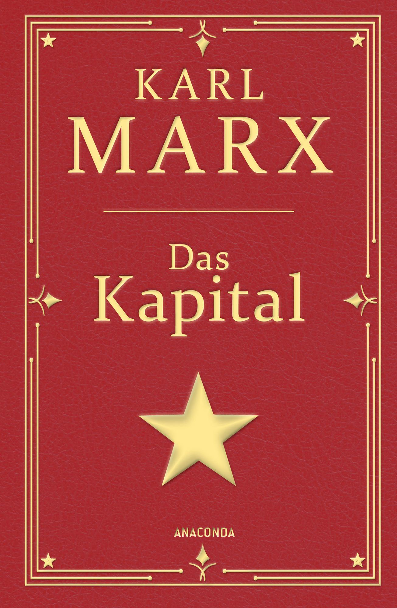 Vorderes Coverbild Das Kapital. Gebunden in Cabra-Leder, mit Goldprägung