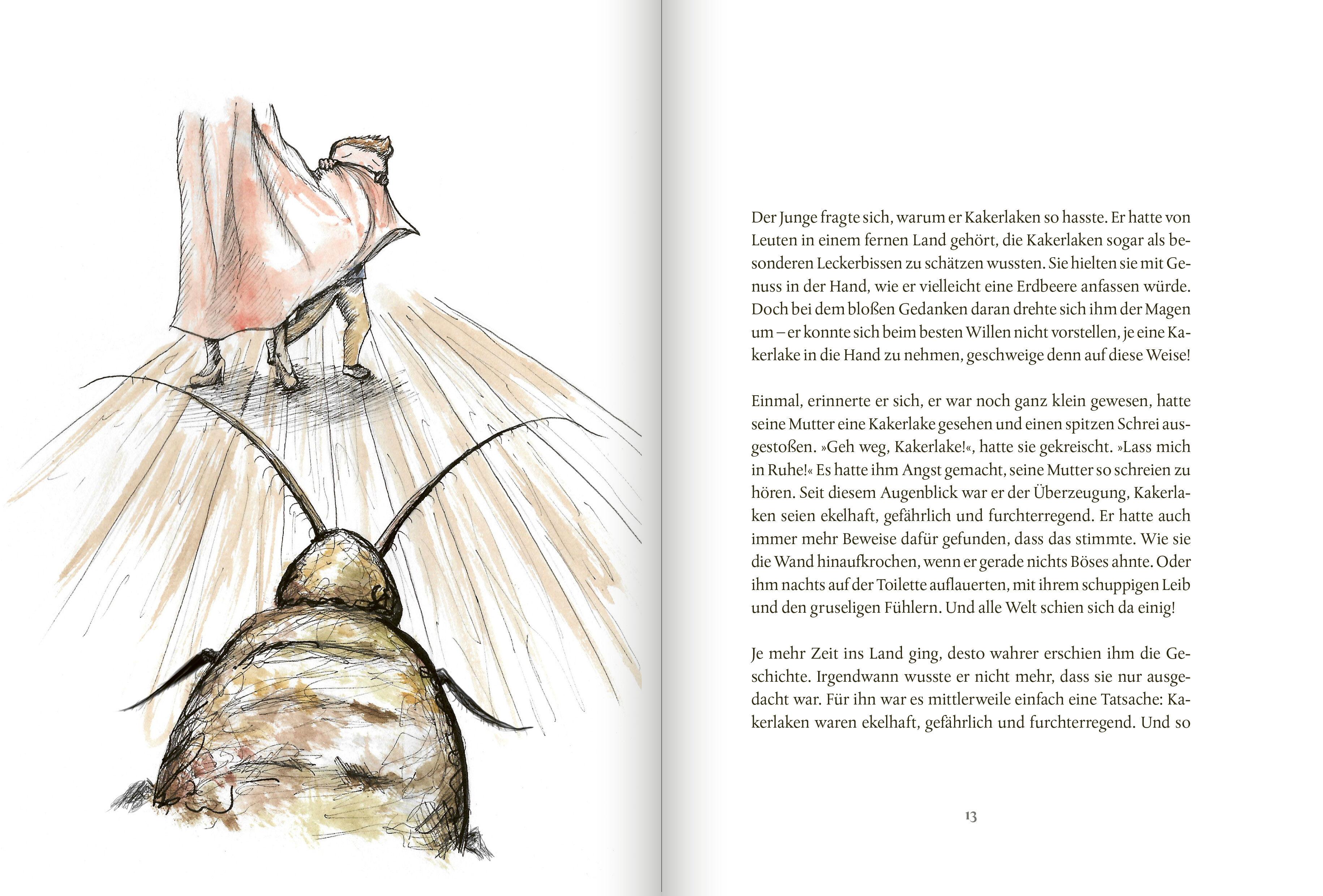Beispielinhalt (Bild) Der Junge und die Kakerlake