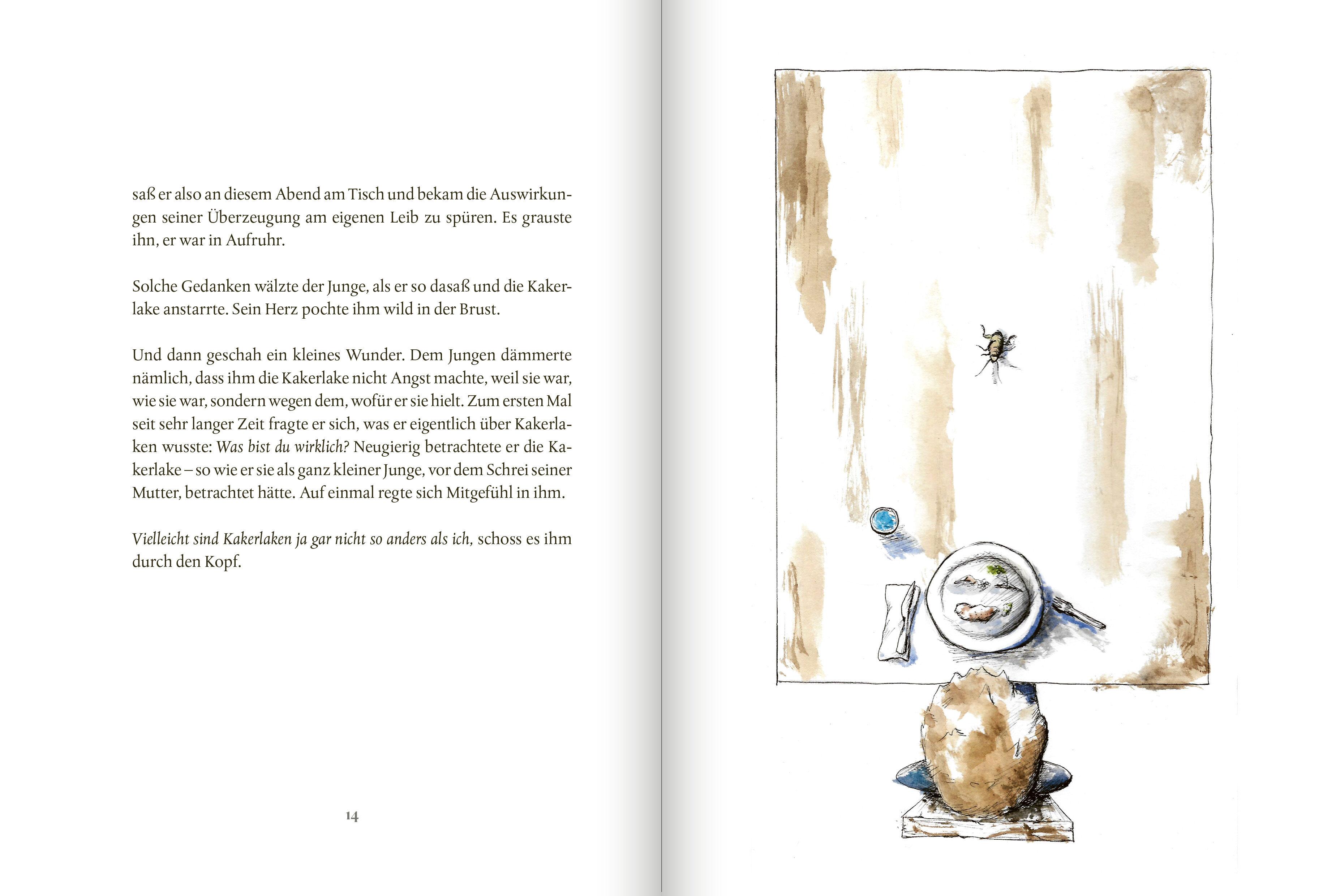 Beispielinhalt (Bild) Der Junge und die Kakerlake