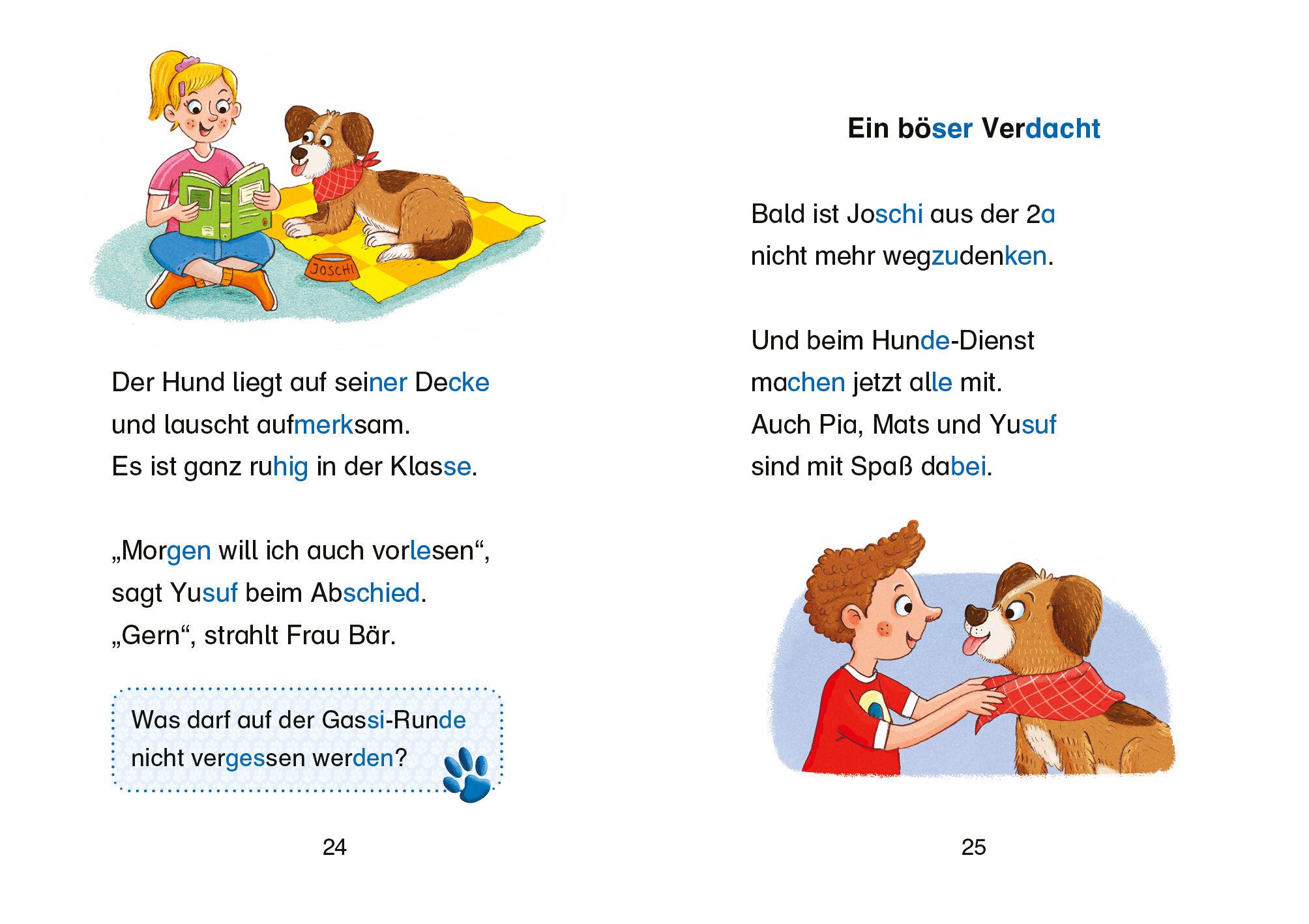 Beispielinhalt (Bild) Eine Klasse mit Wuff - Schulhund auf Probe