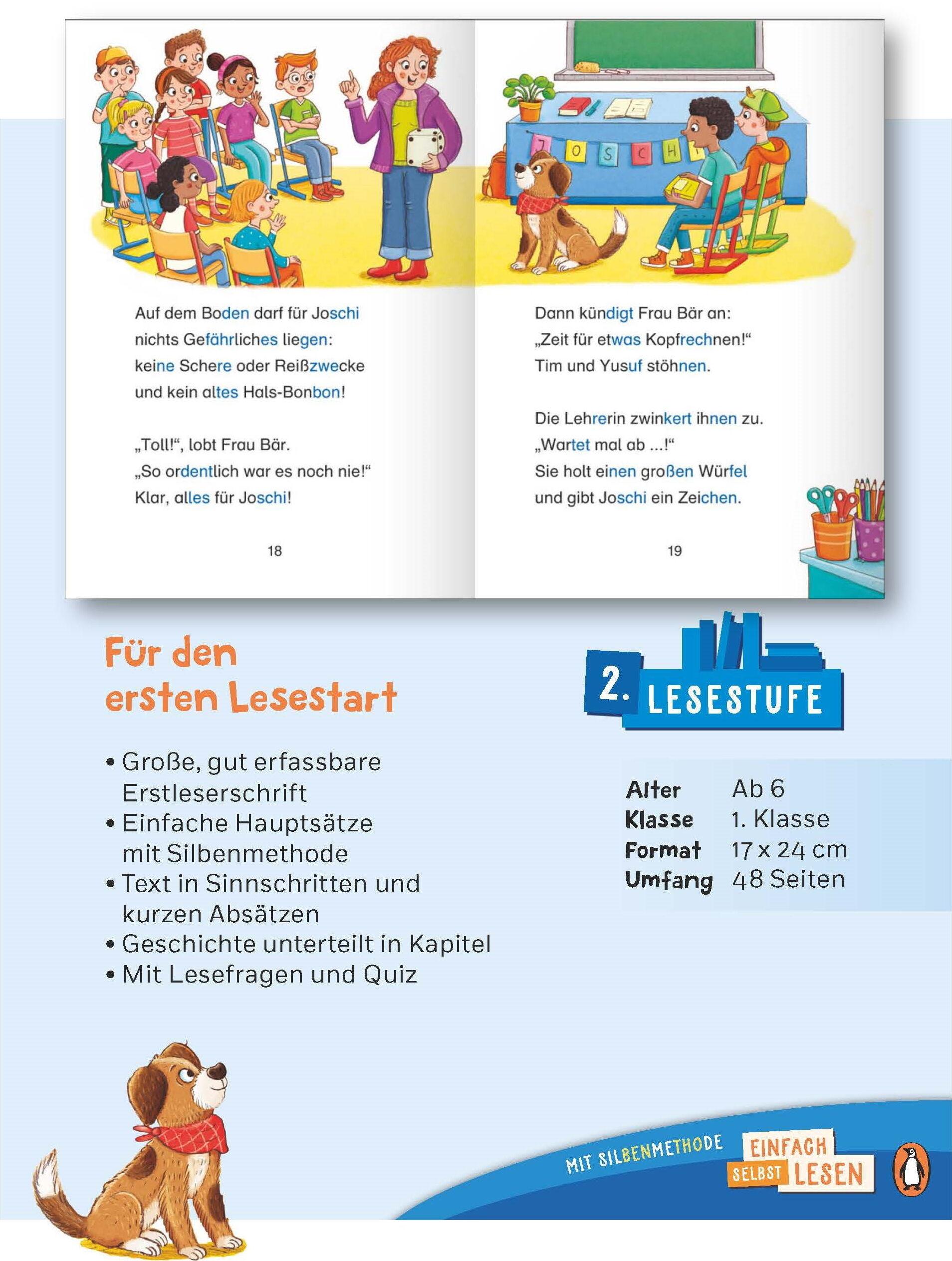 Beispielinhalt (Bild) Eine Klasse mit Wuff - Schulhund auf Probe