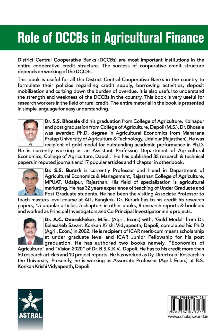 Rückseitencover Role of DCCBs in Agricultural Finance