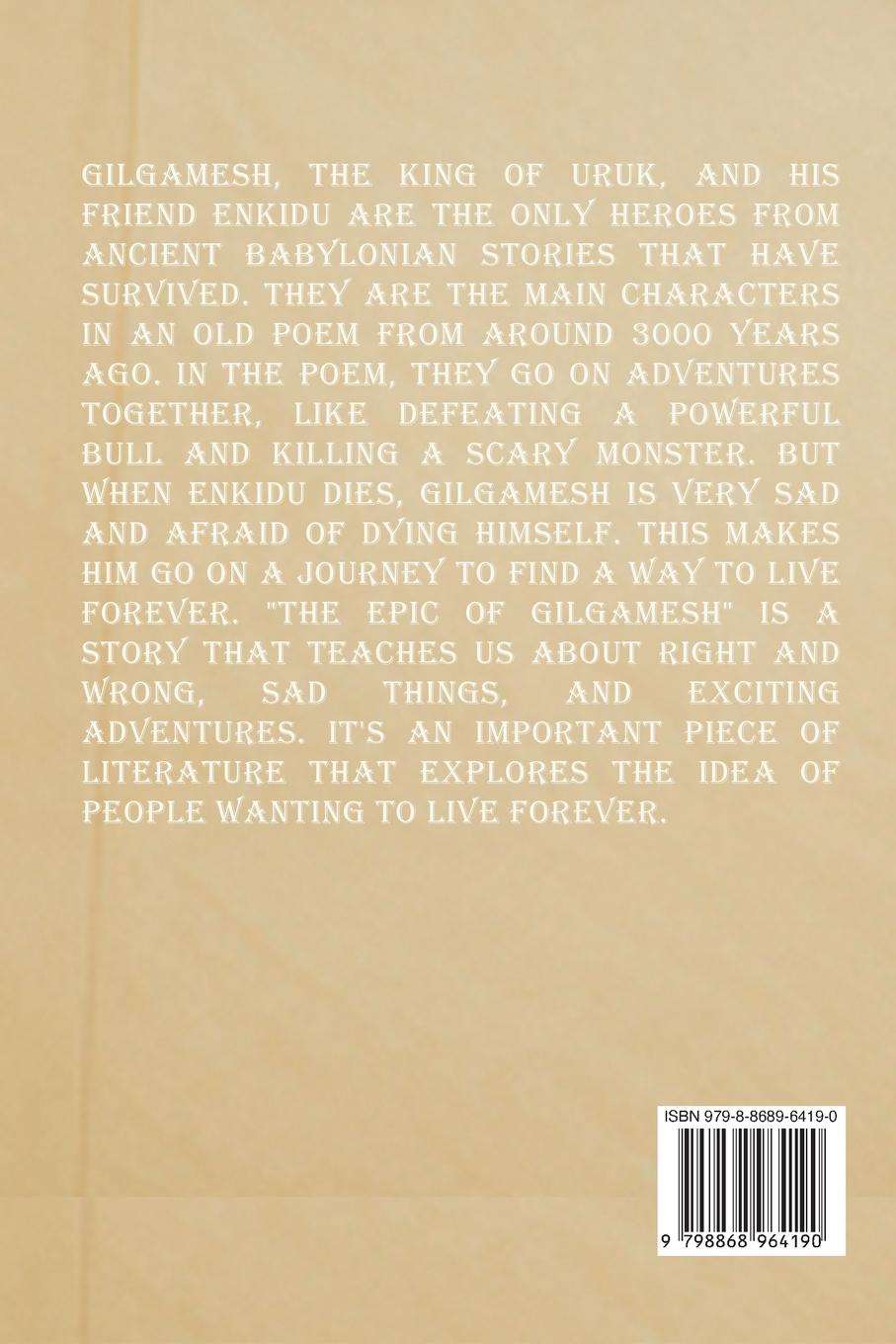 Rückseitencover Epic of Gilgamesh