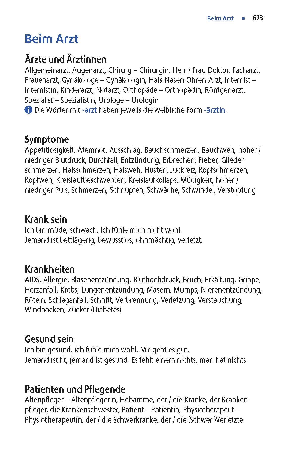 Beispielinhalt (Bild) Langenscheidt Schulwörterbuch Deutsch als Fremdsprache