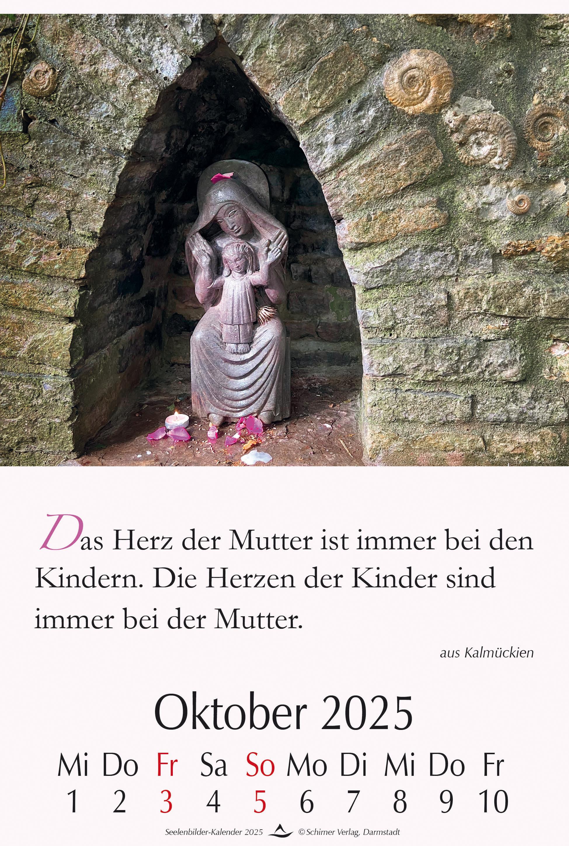 Beispielinhalt (Bild) Seelenbilder-Kalender 2025