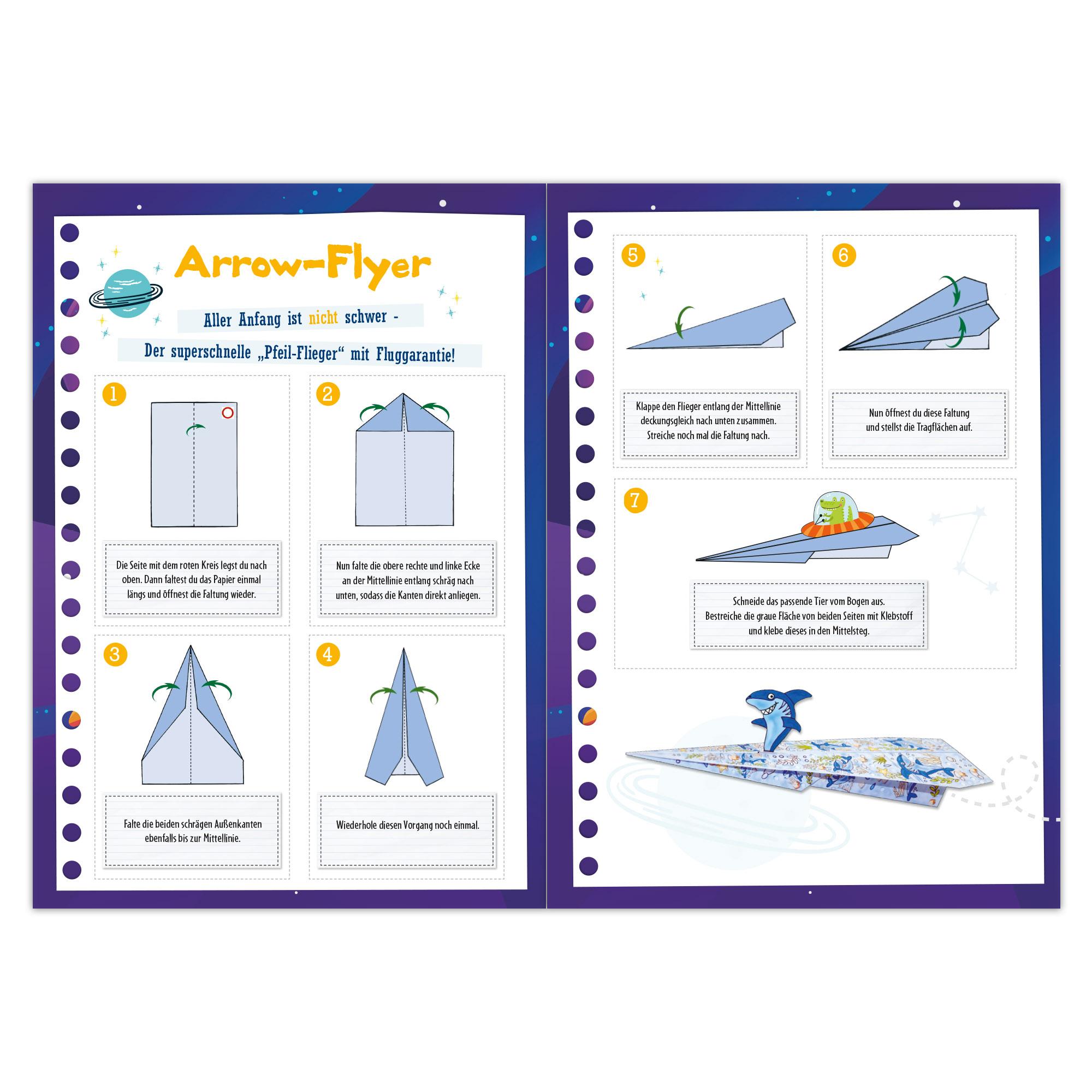Beispielinhalt (Bild) Schnippeln - Kleben - Fertig! Papierflieger