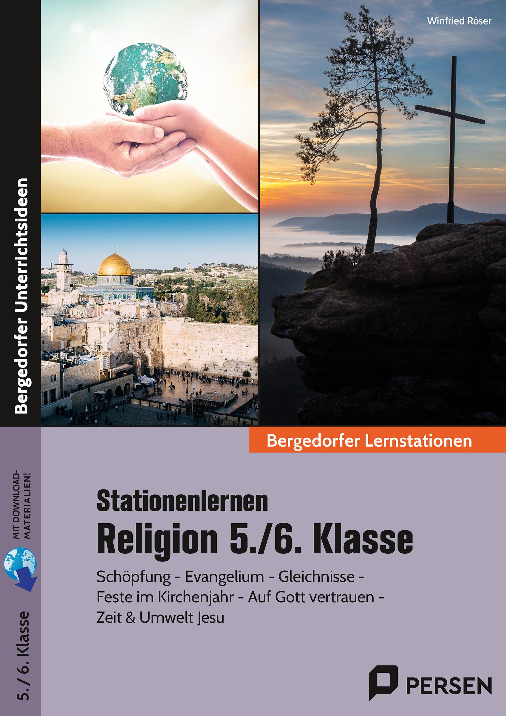 Vorderes Coverbild Stationenlernen Religion 5./6. Klasse
