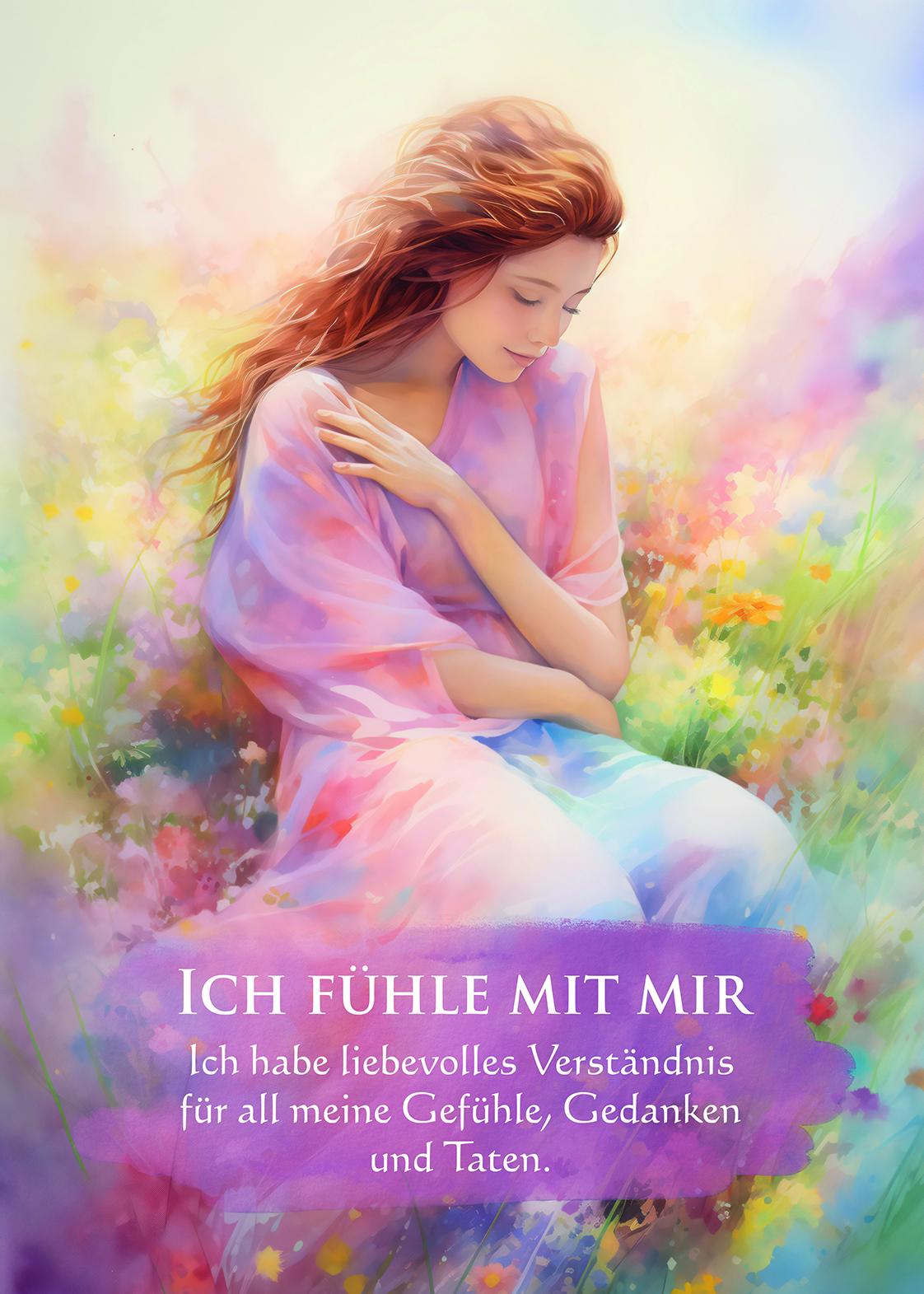Beispielinhalt (Bild) Mein Selbstliebe-Orakel - Ich achte in Liebe auf mich selbst