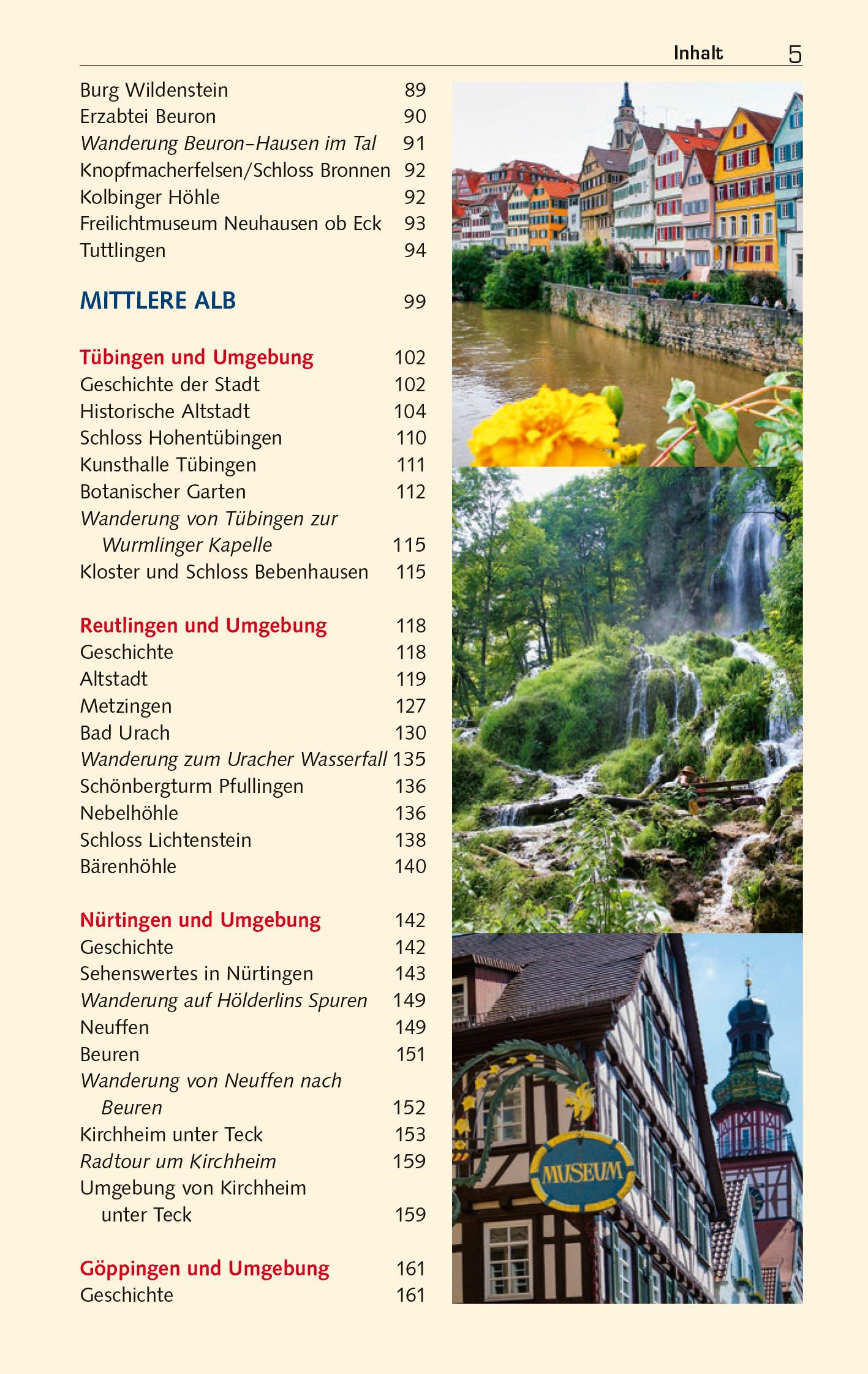 Beispielinhalt (Bild) TRESCHER Reiseführer Schwäbische Alb