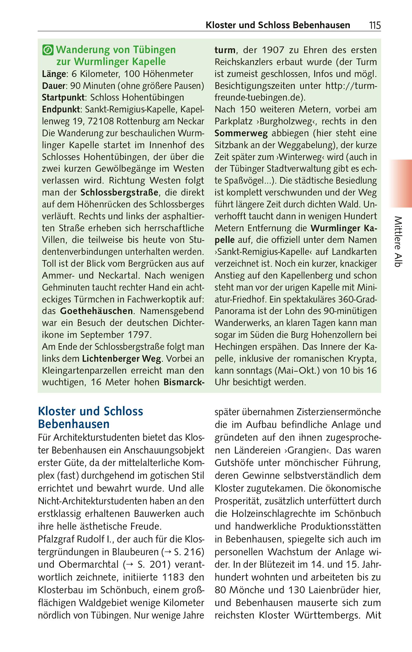 Beispielinhalt (Bild) TRESCHER Reiseführer Schwäbische Alb