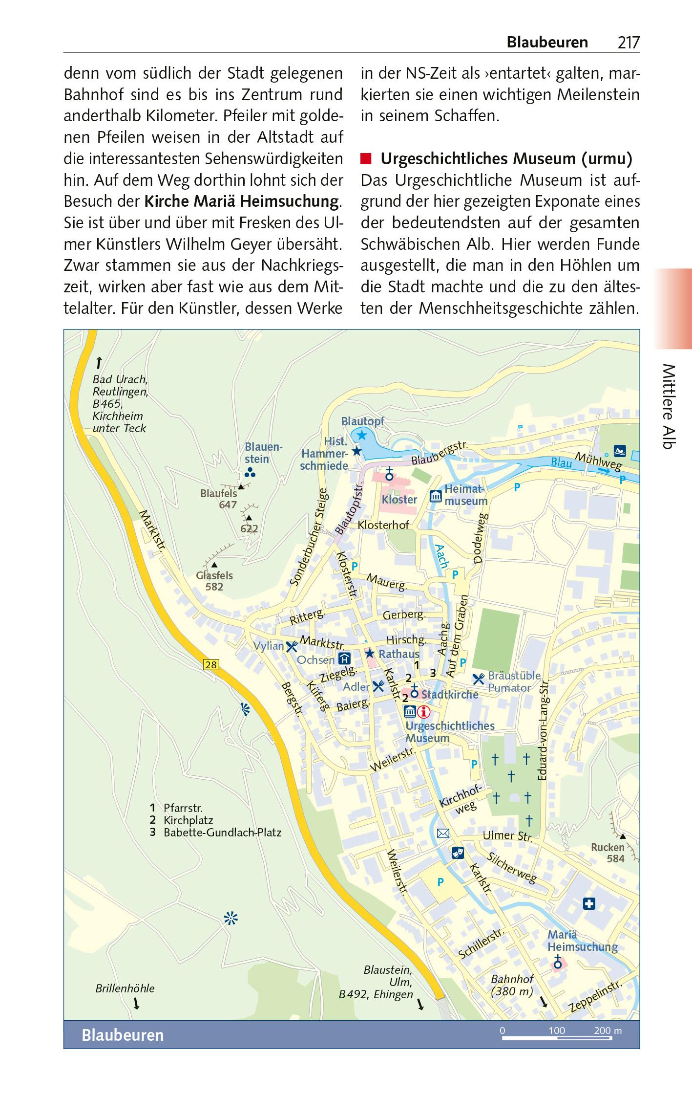 Beispielinhalt (Bild) TRESCHER Reiseführer Schwäbische Alb