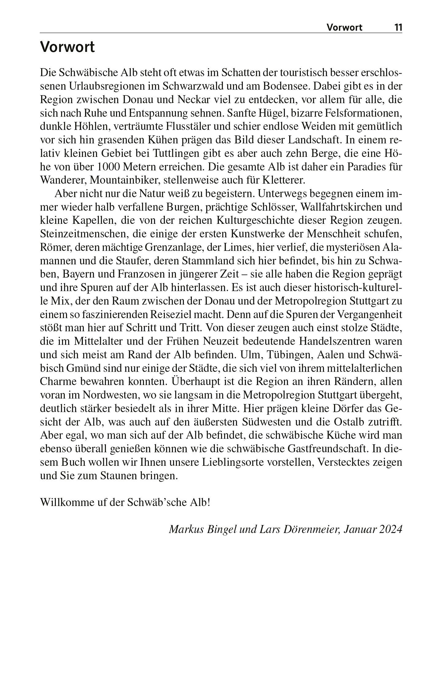 Beispielinhalt (Bild) TRESCHER Reiseführer Schwäbische Alb