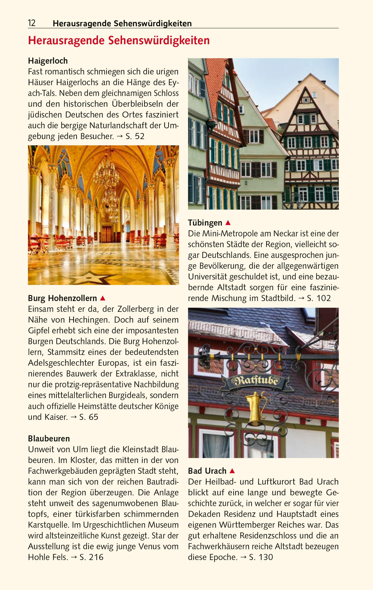 Beispielinhalt (Bild) TRESCHER Reiseführer Schwäbische Alb