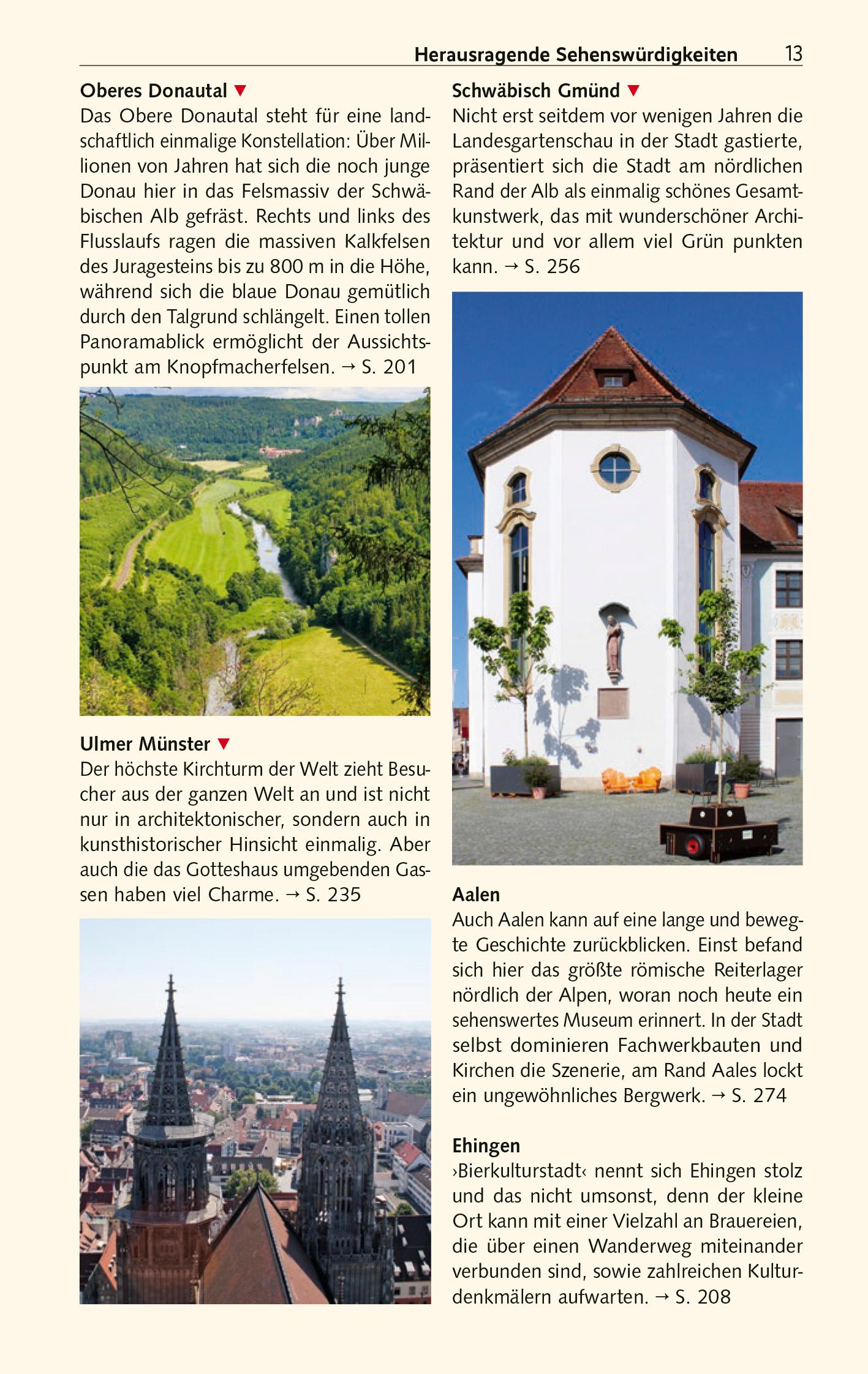 Beispielinhalt (Bild) TRESCHER Reiseführer Schwäbische Alb