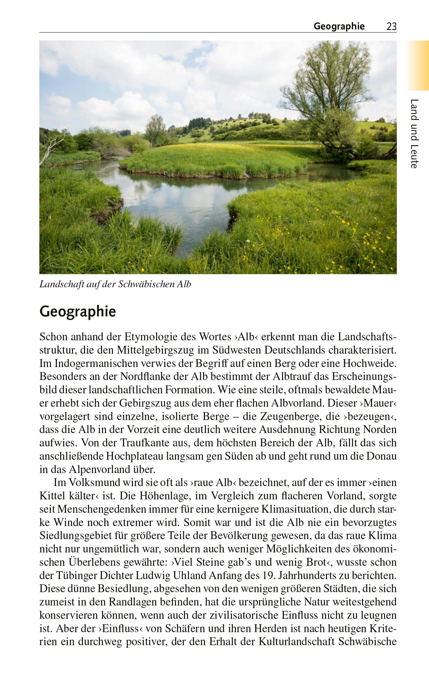 Beispielinhalt (Bild) TRESCHER Reiseführer Schwäbische Alb