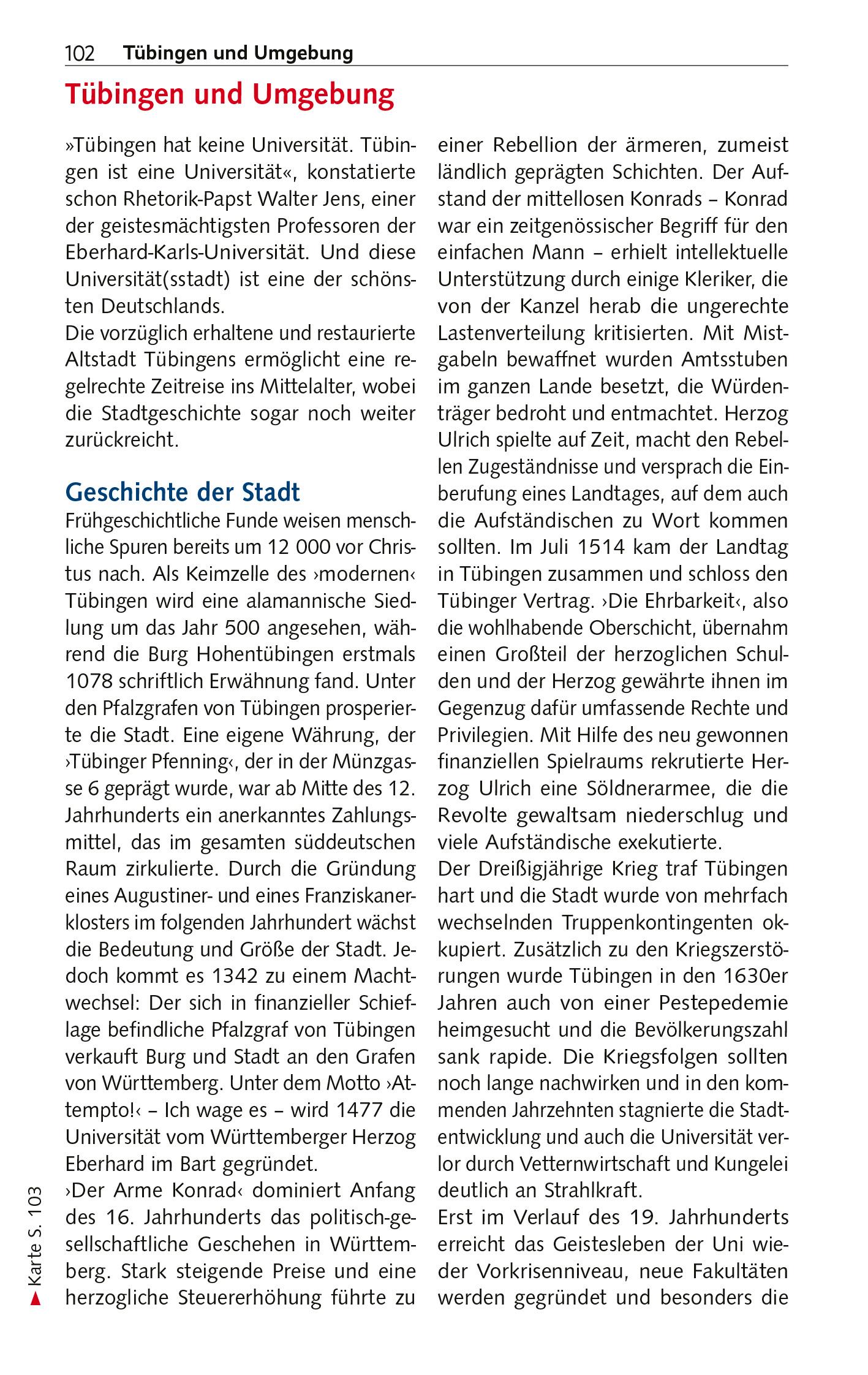 Beispielinhalt (Bild) TRESCHER Reiseführer Schwäbische Alb