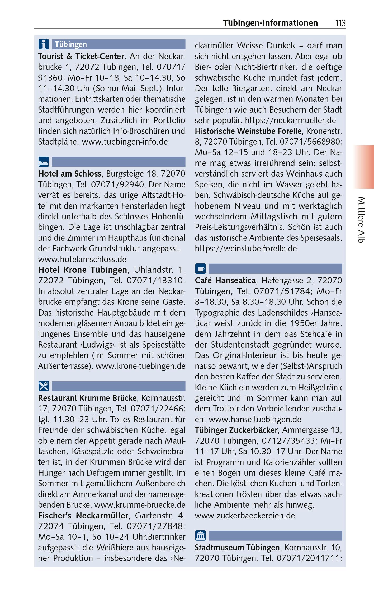 Beispielinhalt (Bild) TRESCHER Reiseführer Schwäbische Alb