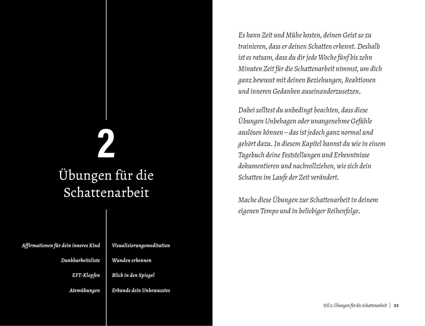 Beispielinhalt (Bild) Das Shadow Work Journal