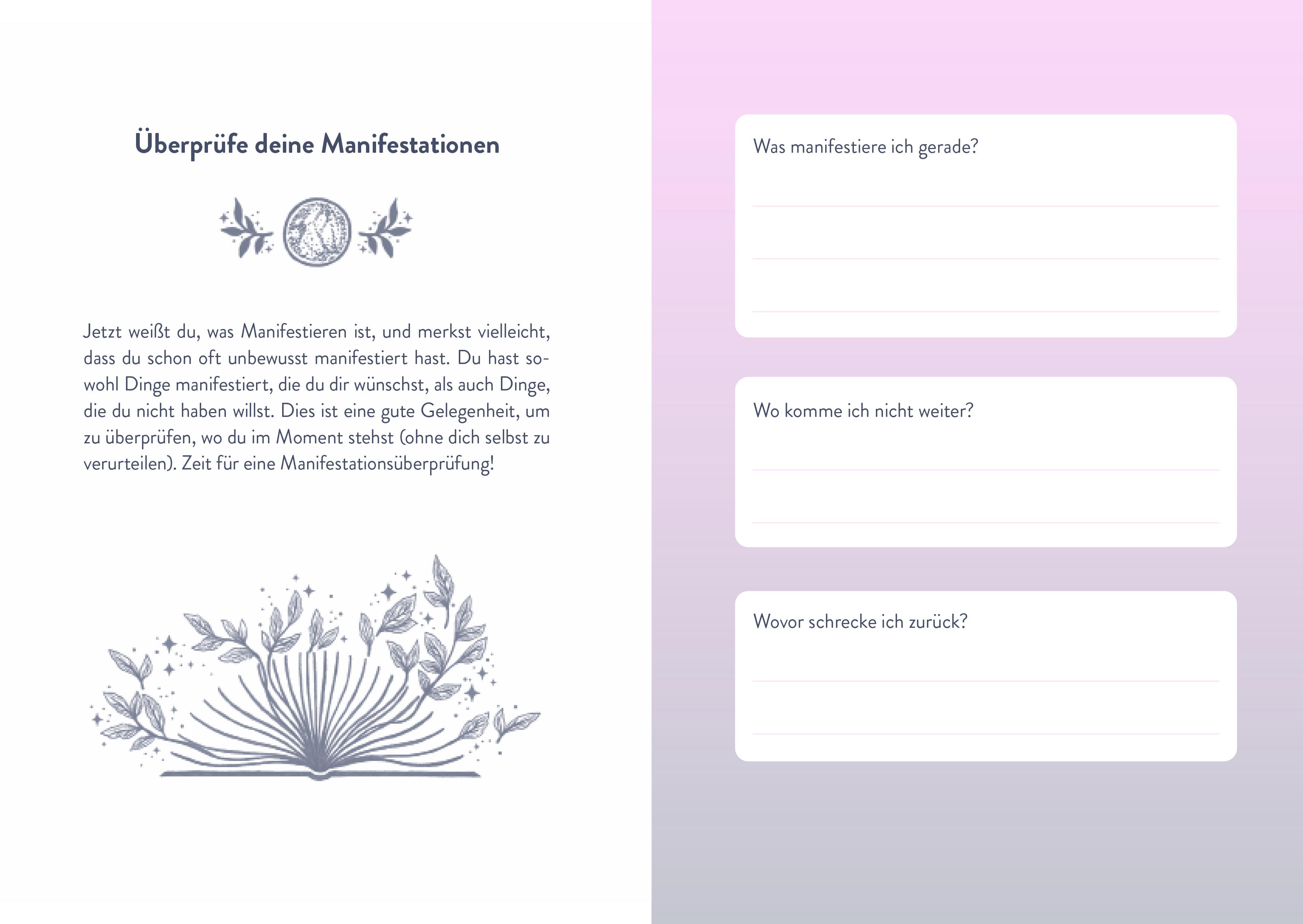 Beispielinhalt (Bild) Manifestieren - Dein Journal