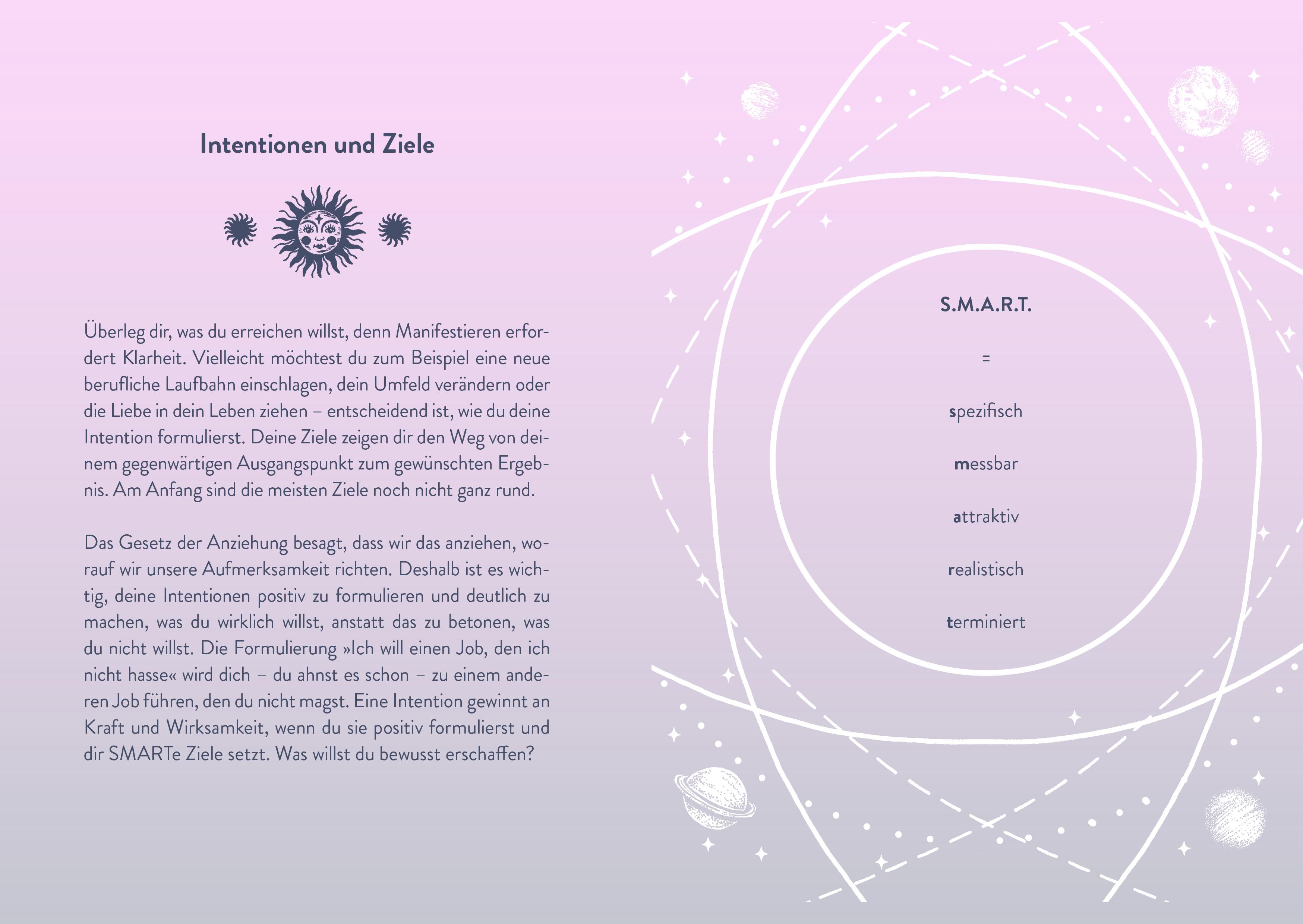 Beispielinhalt (Bild) Manifestieren - Dein Journal