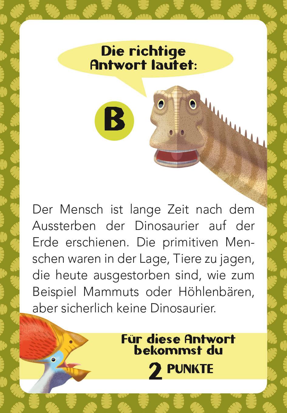 Beispielinhalt (Bild) Dinosaurier-Quiz. 100 Fragen über Dinosaurier für Quizfans und Dinofans (100 Fragen & Antworten)