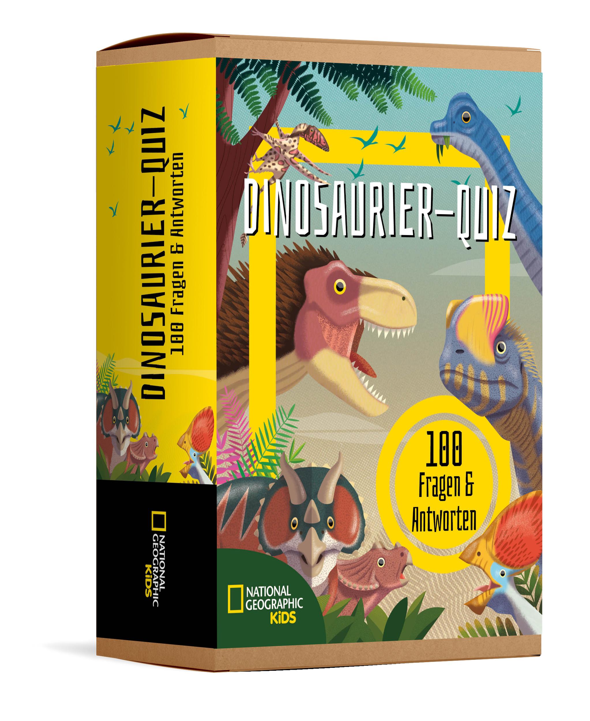 Vorderes Coverbild Dinosaurier-Quiz. 100 Fragen über Dinosaurier für Quizfans und Dinofans (100 Fragen & Antworten)