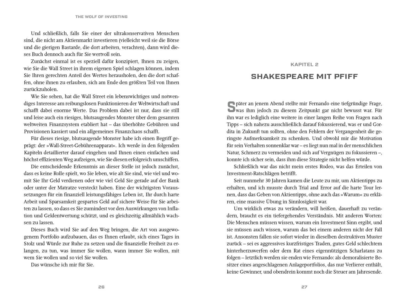 Beispielinhalt (Bild) The Wolf of Investing