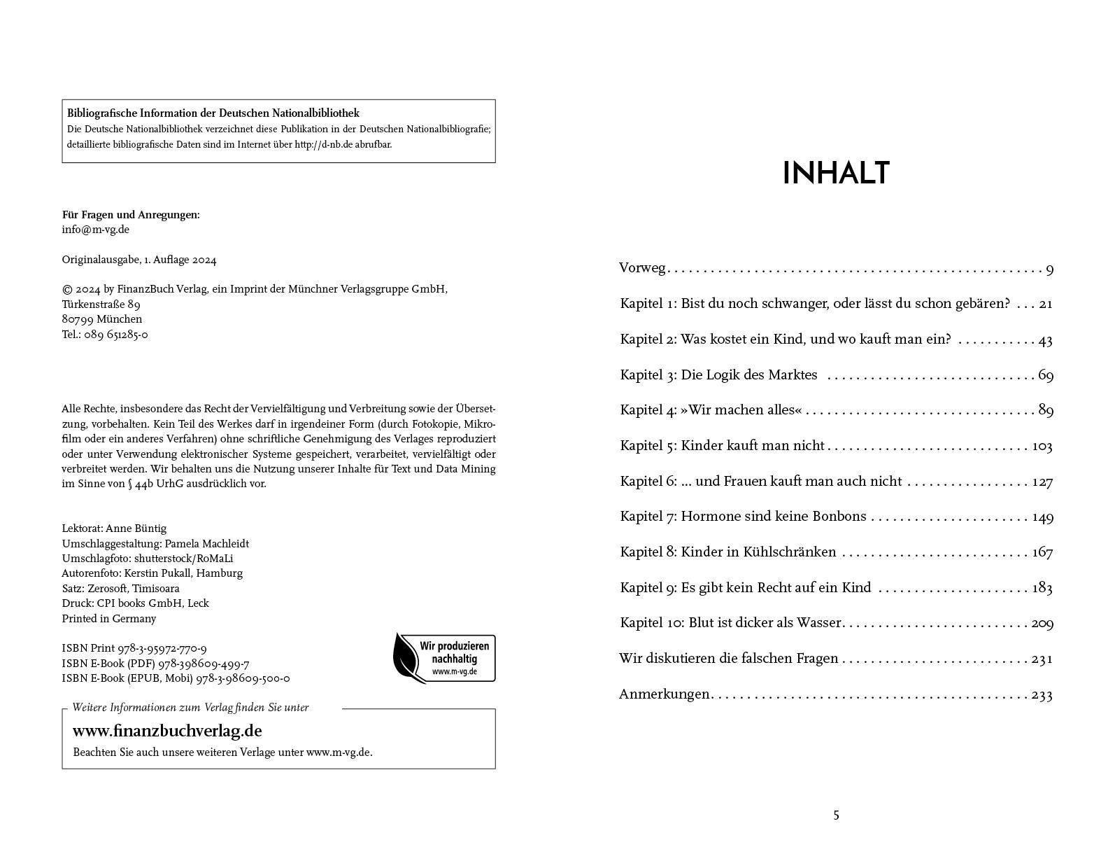 Beispielinhalt (Bild) Ich kauf mir ein Kind