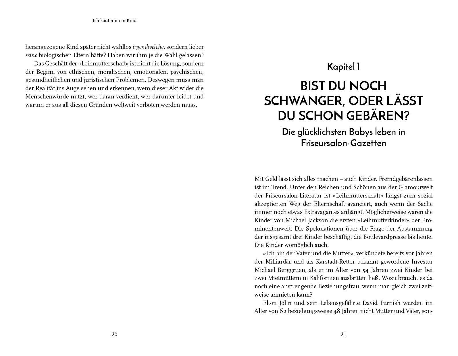 Beispielinhalt (Bild) Ich kauf mir ein Kind