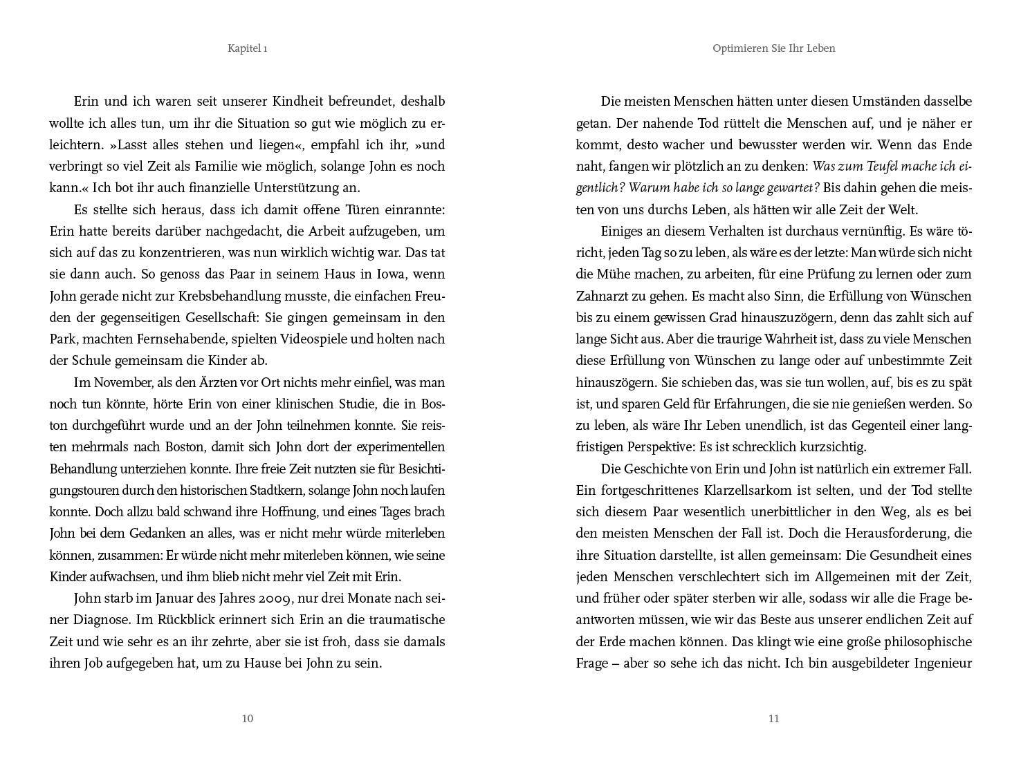 Beispielinhalt (Bild) Die with zero