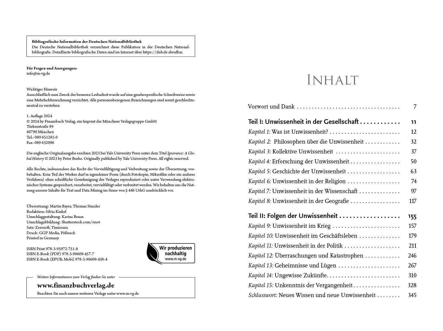 Beispielinhalt (Bild) Die kürzeste Weltgeschichte der Unwissenheit