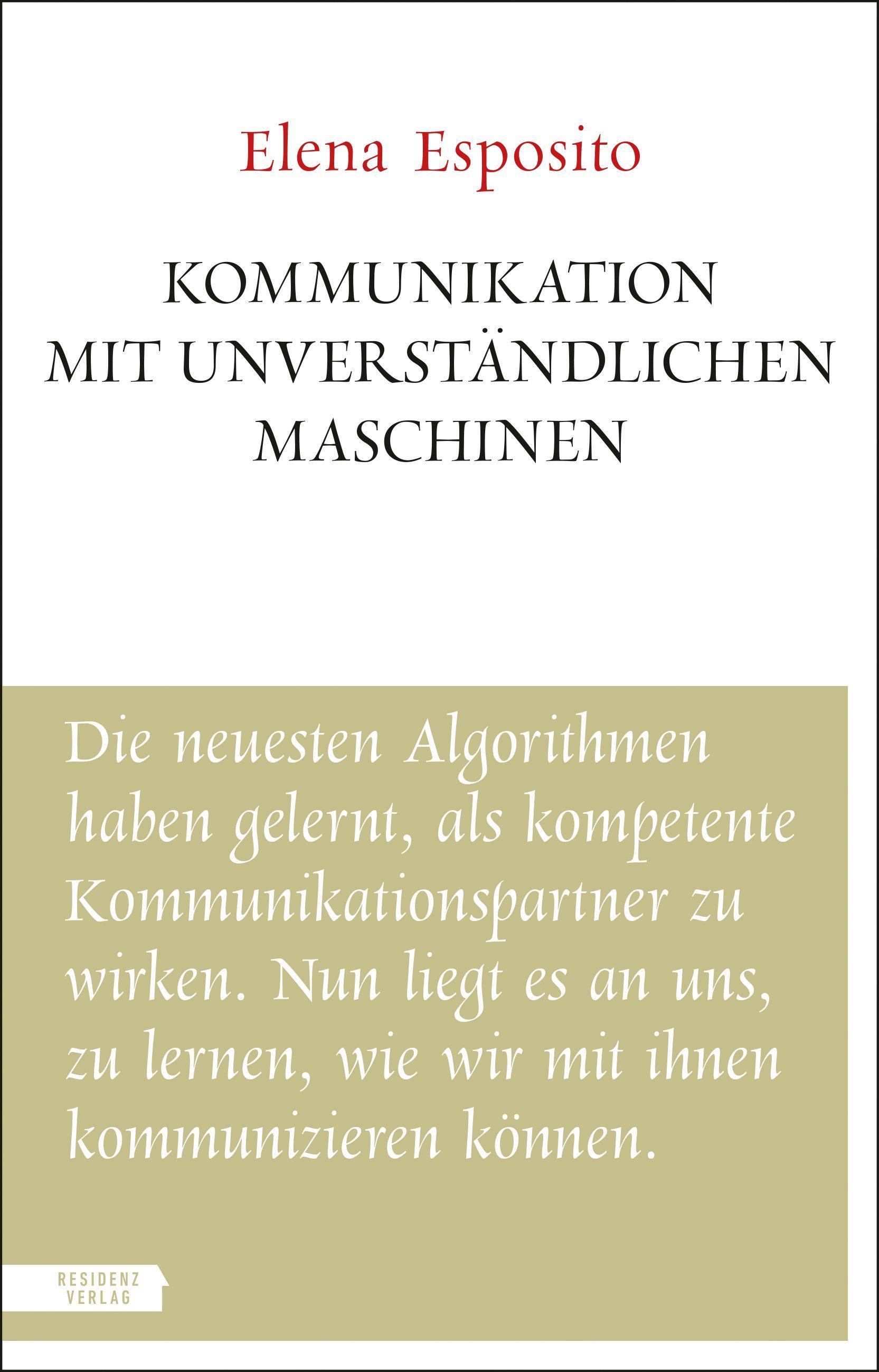 Vorderes Coverbild Kommunikation mit unverständlichen Maschinen
