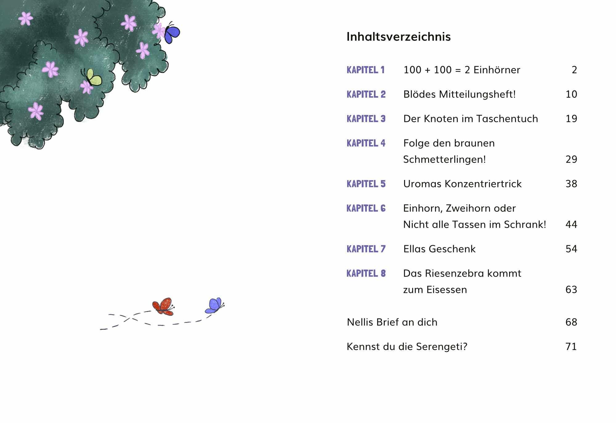 Beispielinhalt (Bild) Nelli Nashorn. Nur Einhörner im Kopf