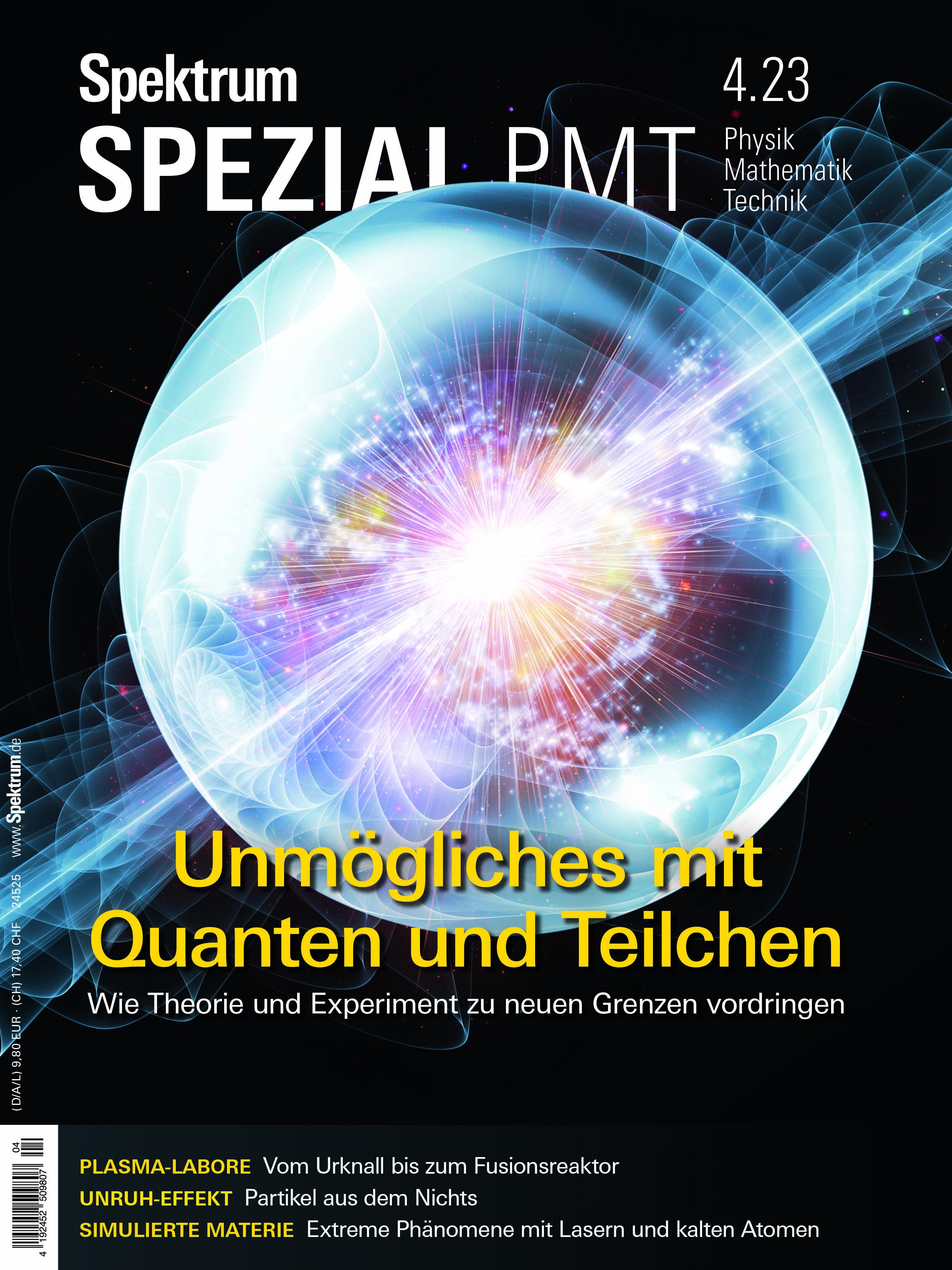 Vorderes Coverbild Spektrum Spezial - Unmögliches mit Quanten und Teilchen