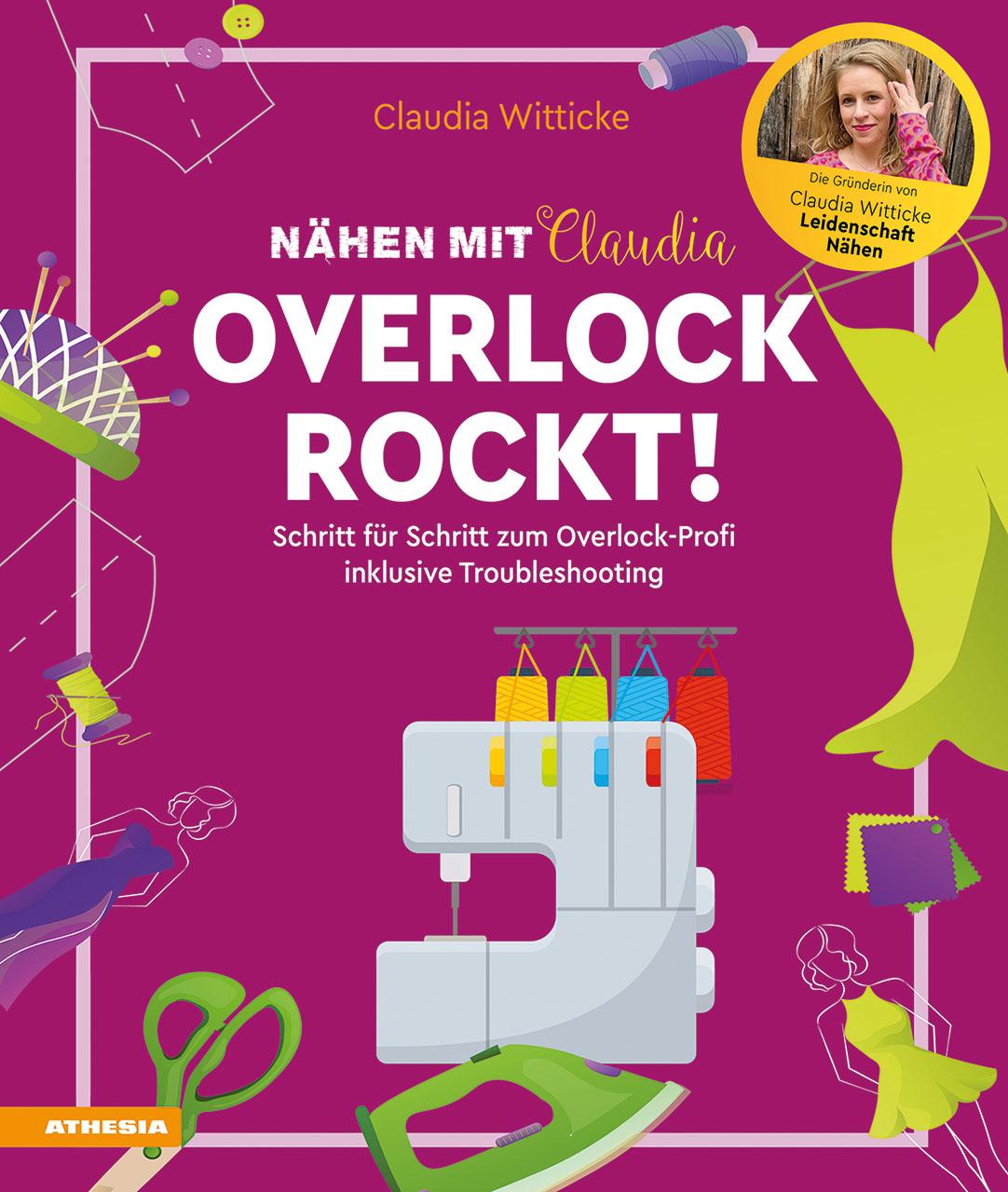 Vorderes Coverbild Nähen mit Claudia - Overlock rockt!