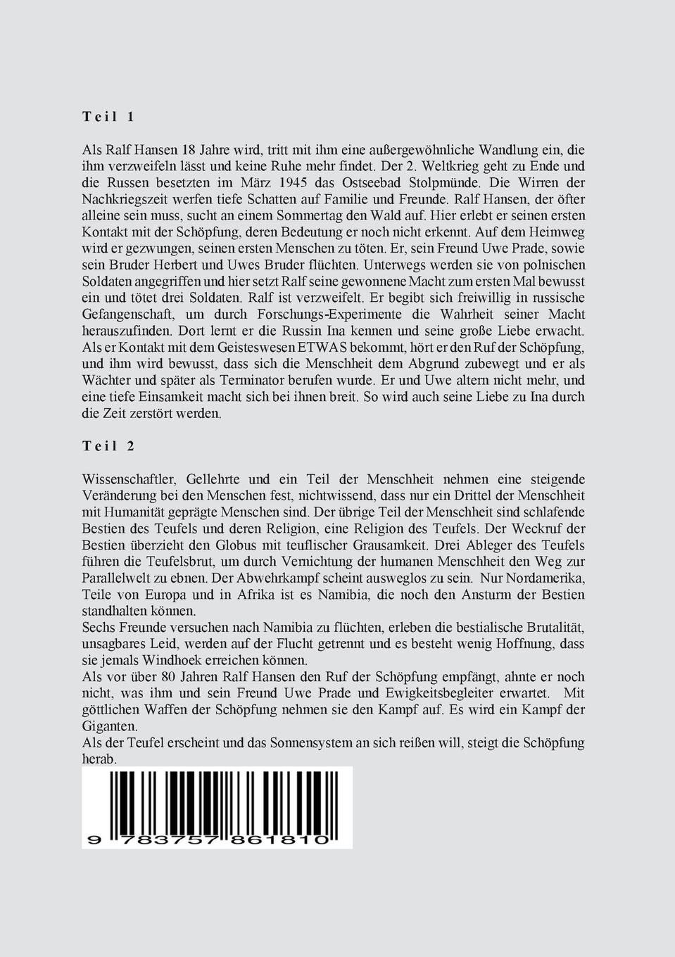Rückseitencover Die Veränderung